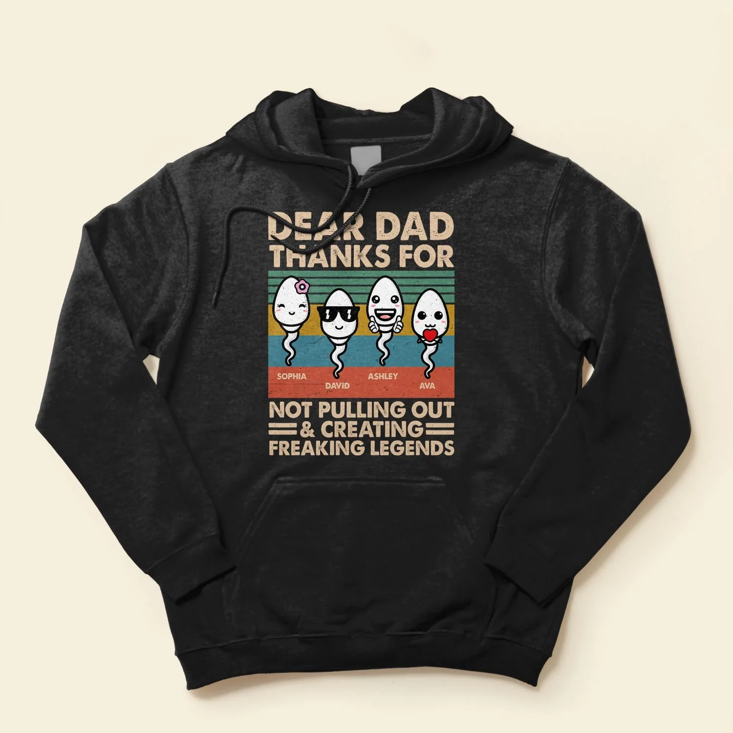 Dear Dad Thanks For Not Pulling Out - Personalized Shirt - Father's Day, Birthday Gift For Husband, Dad, Father, Dada - Image 4
