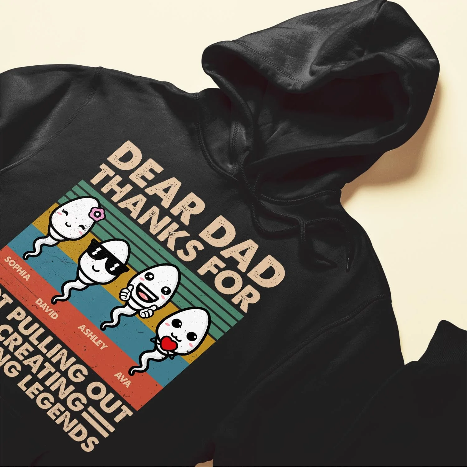 Dear Dad Thanks For Not Pulling Out - Personalized Shirt - Father's Day, Birthday Gift For Husband, Dad, Father, Dada - Image 6