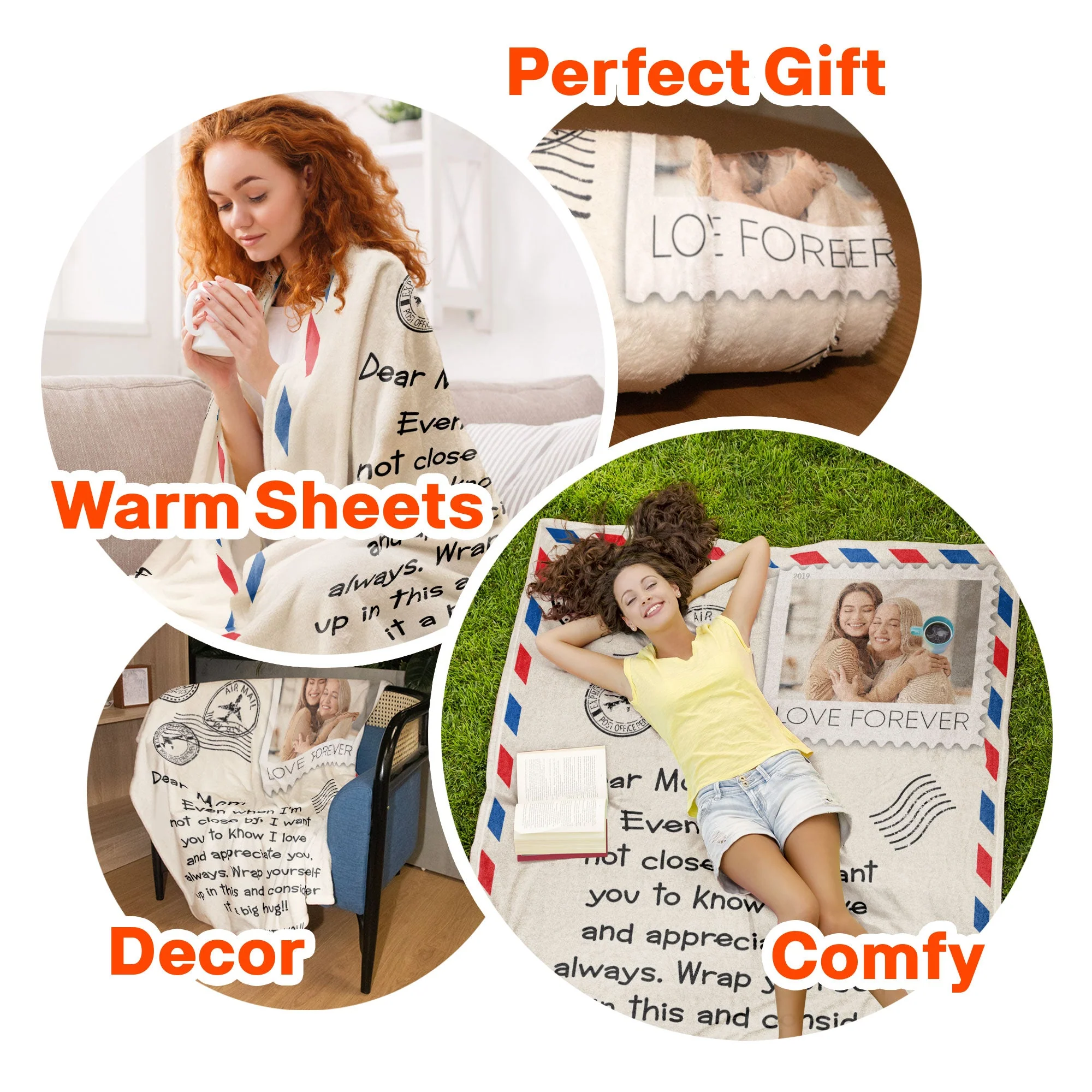 Dear Grandma I Love You Love Letter - Personalized Photo Blanket - Image 9