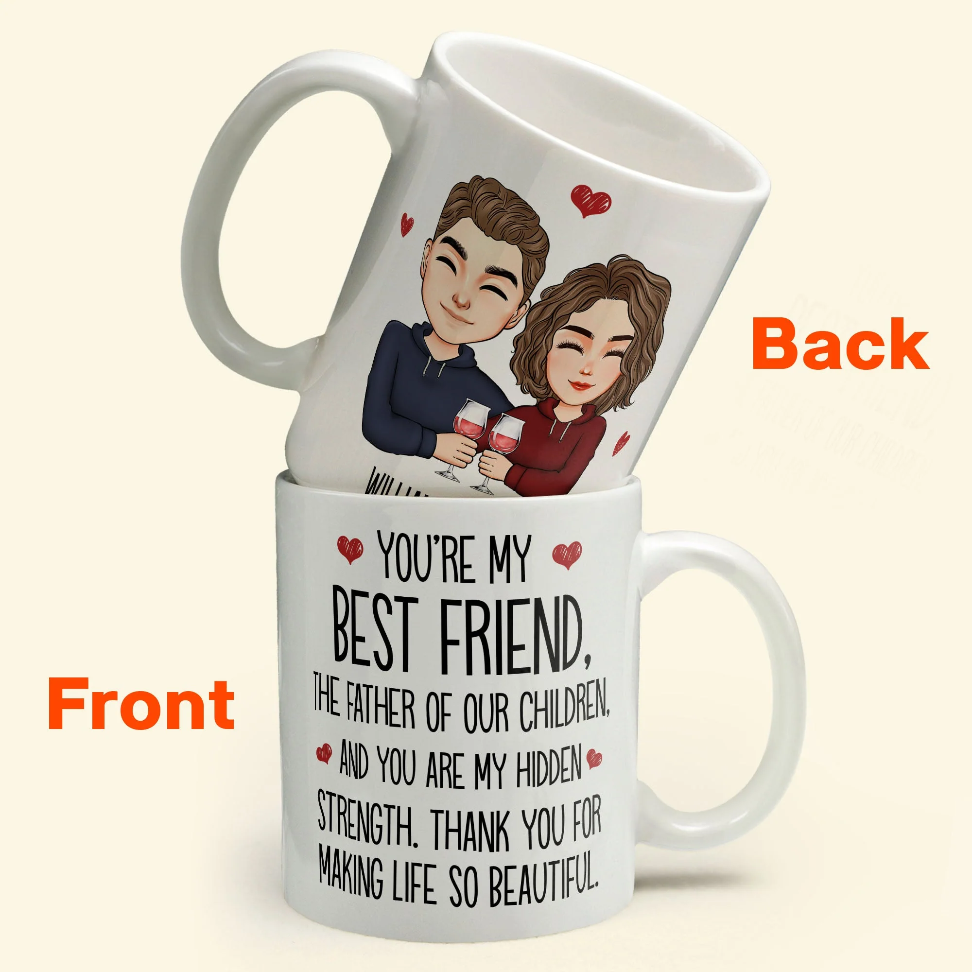 Dear Husband, Thank You From Wife - Personalized Mug - Image 2