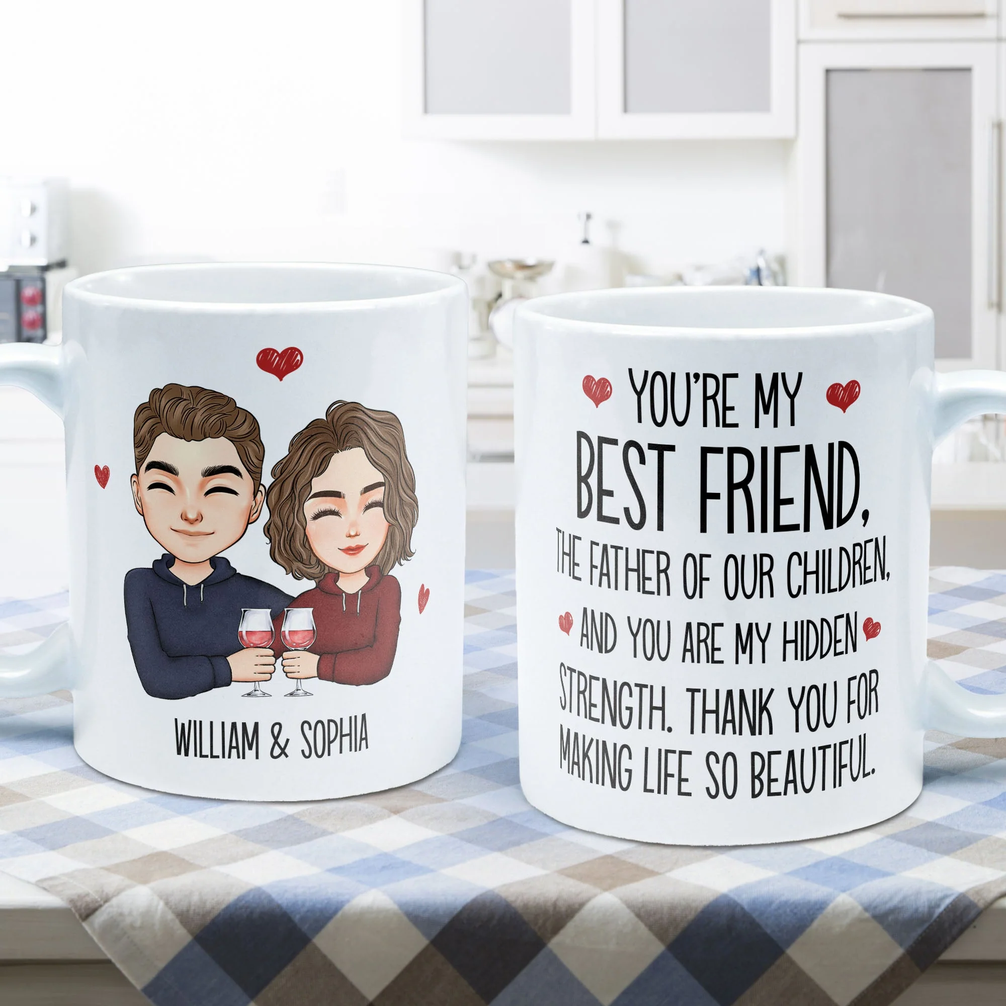 Dear Husband, Thank You From Wife - Personalized Mug - Image 4