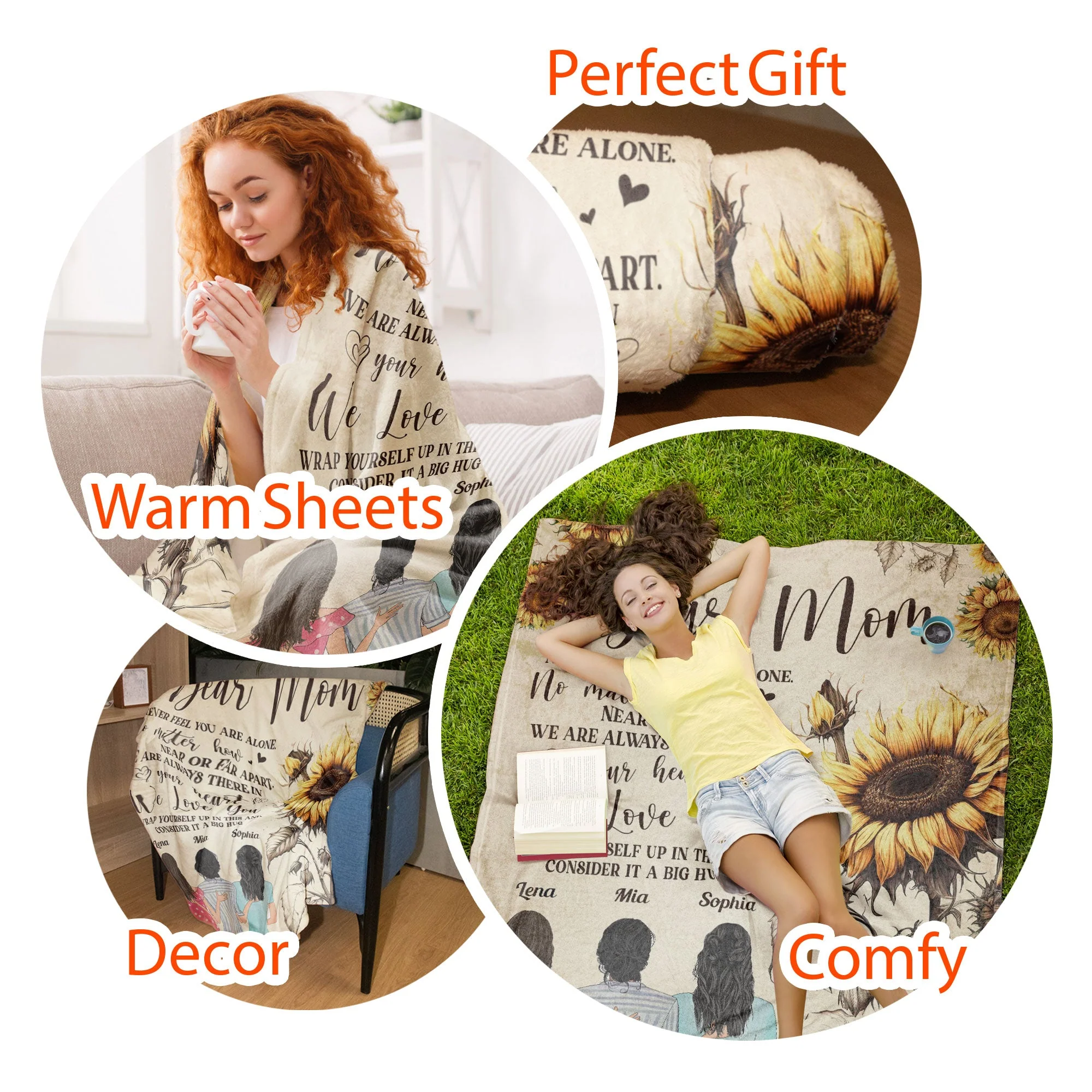 Dear Mom,Never Feel You Are Alone - Personalized Blanket - Mother's Day, Loving, Birthday Gift For Mom, Mother - Image 6