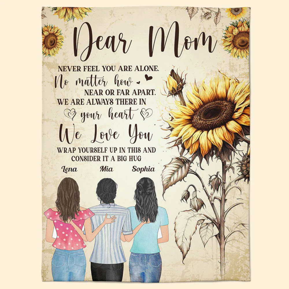 Dear Mom,Never Feel You Are Alone - Personalized Blanket - Mother's Day, Loving, Birthday Gift For Mom, Mother - Image 7