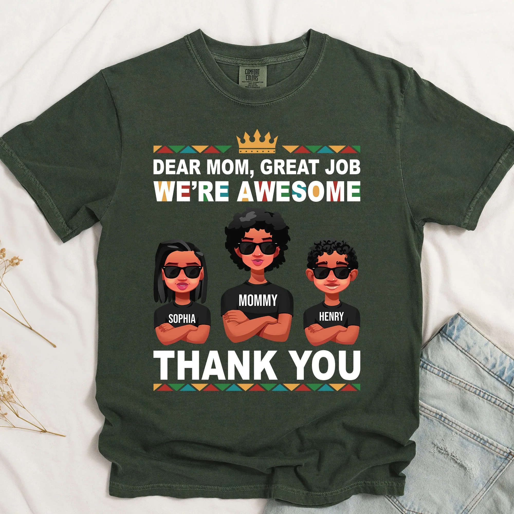 Dear Mom, Thank You! - Personalized Comfort Tee - Image 4