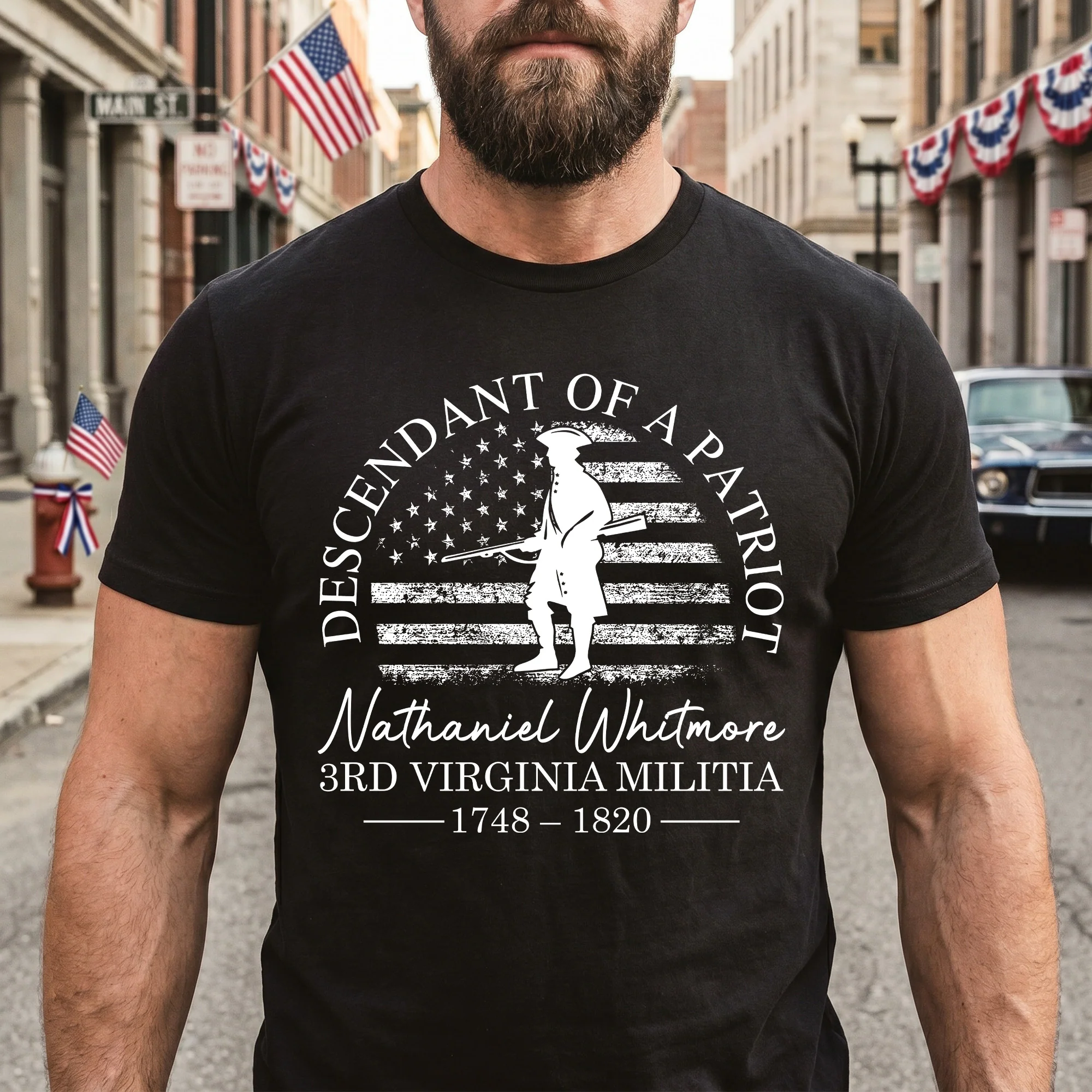 Descendant Of A Patriot Family History - Personalized Shirt