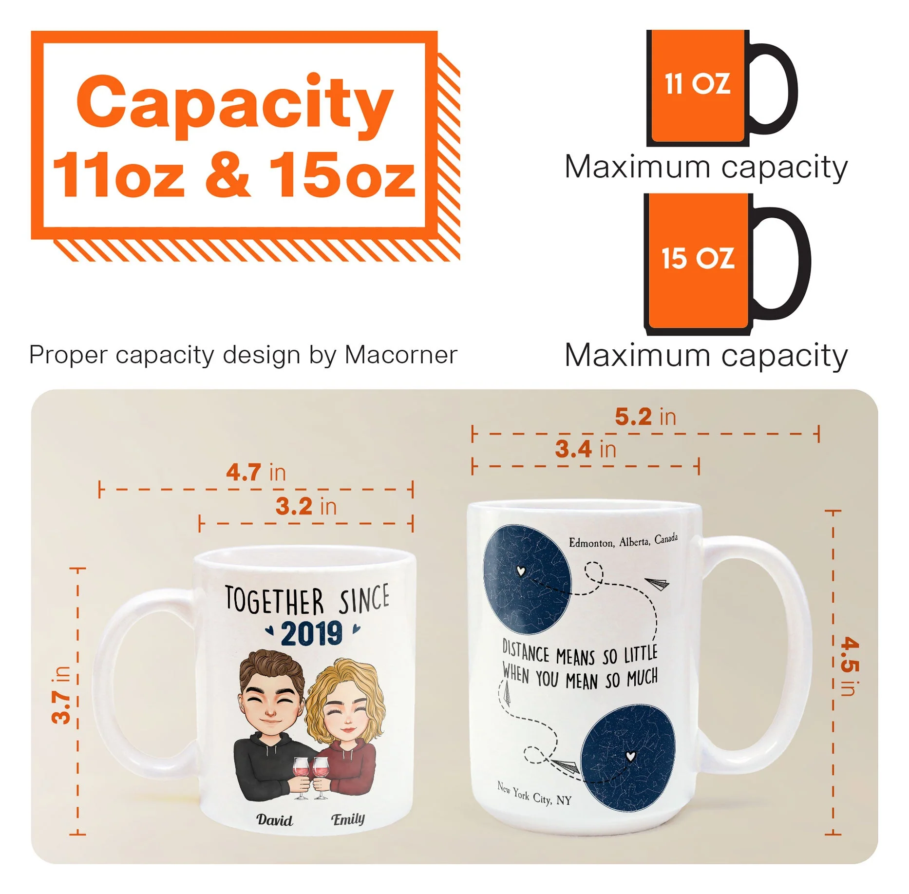Distance Means So Little - Personalized Mug - Image 11
