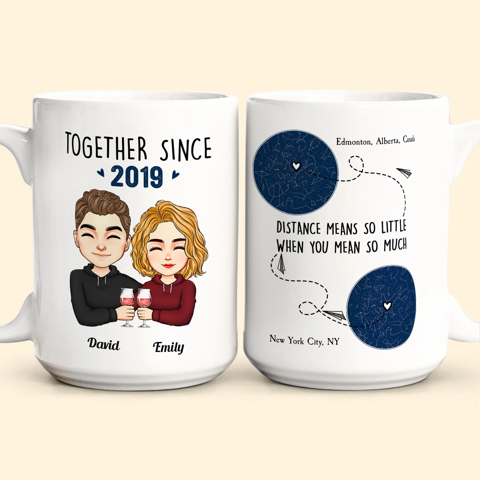 Distance Means So Little - Personalized Mug - Image 2