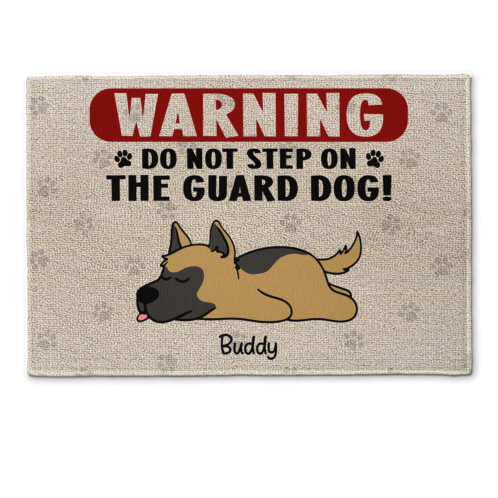 Do Not Step On Guard Dog - Personalized Doormat - Image 2