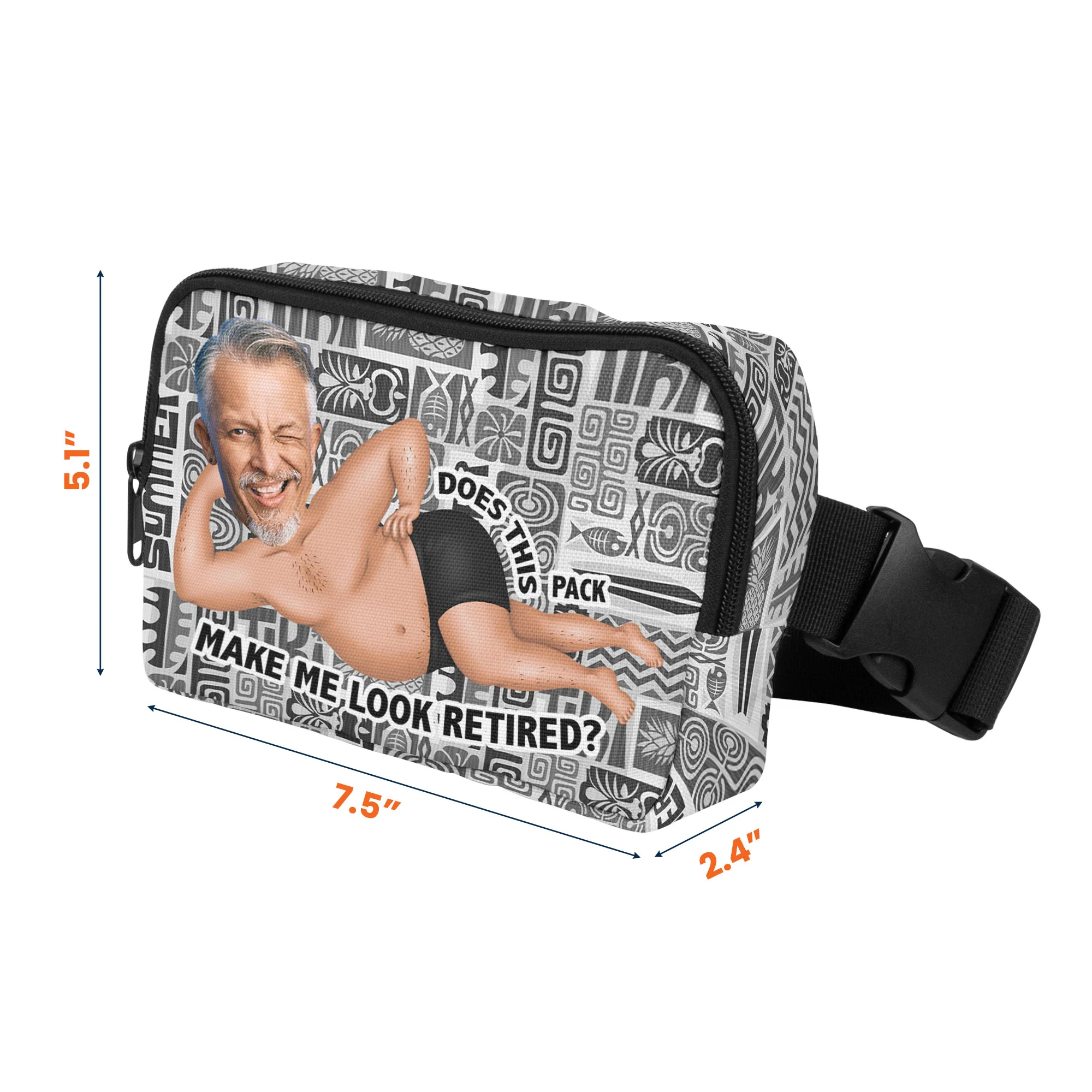 Does This Pack Make Me Look Retired? - Personalized Photo Waist Pack - Image 6