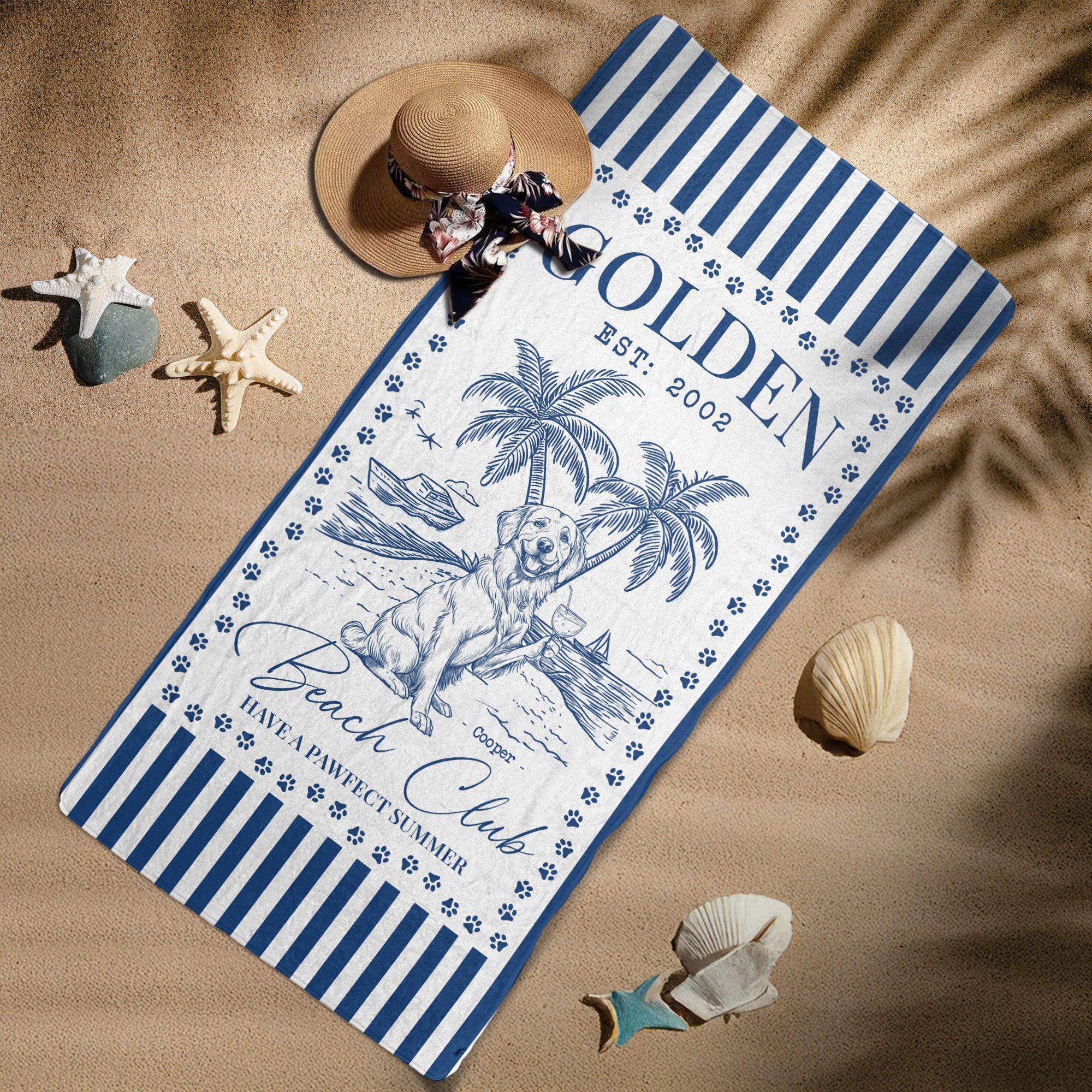 Dog Beach Club - Personalized Quick-Dry Beach Towel - Image 7