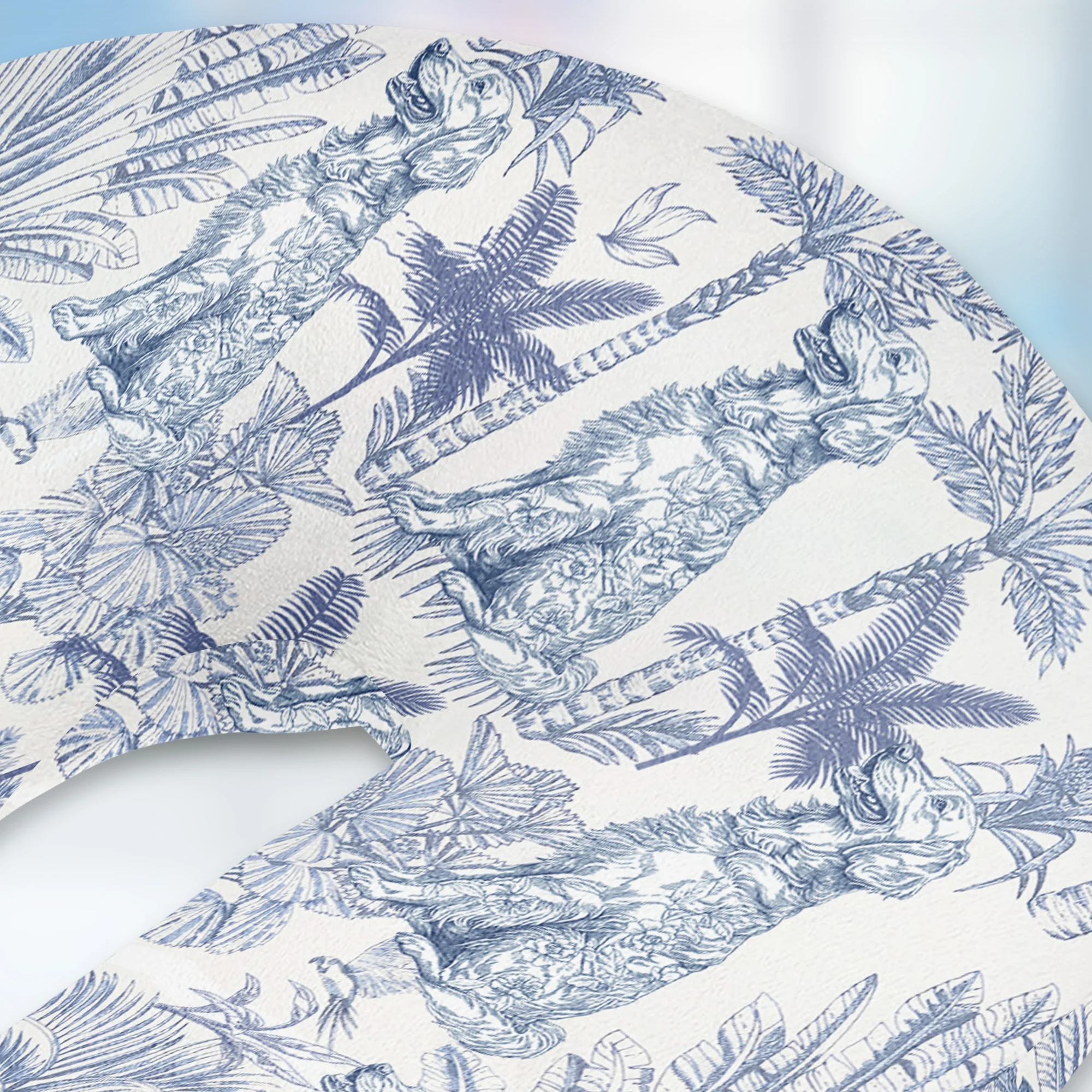 Dog Custom Breeds Toile De Jouy - Personalized U-Shaped Travel Neck Pillow - Image 3