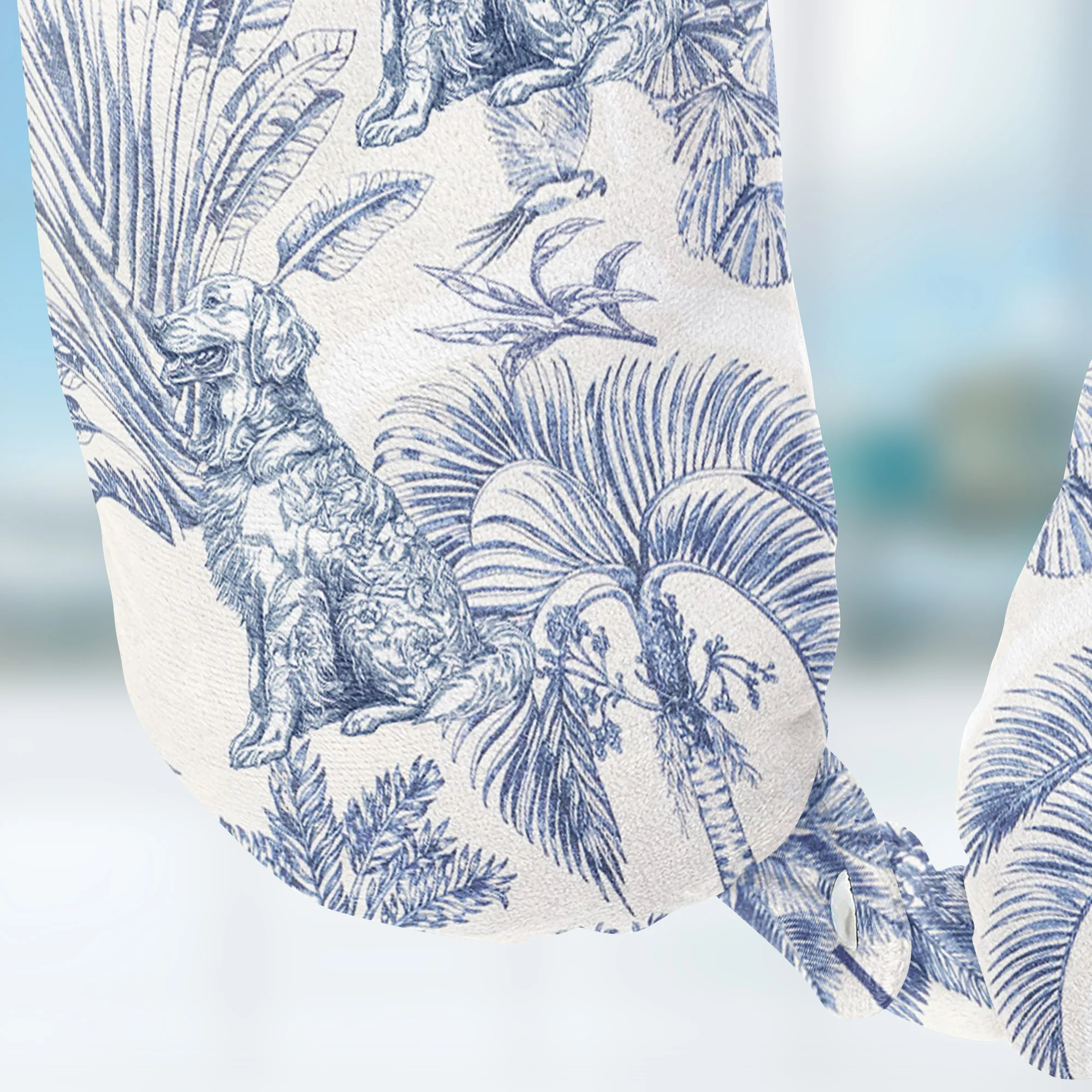 Dog Custom Breeds Toile De Jouy - Personalized U-Shaped Travel Neck Pillow - Image 4