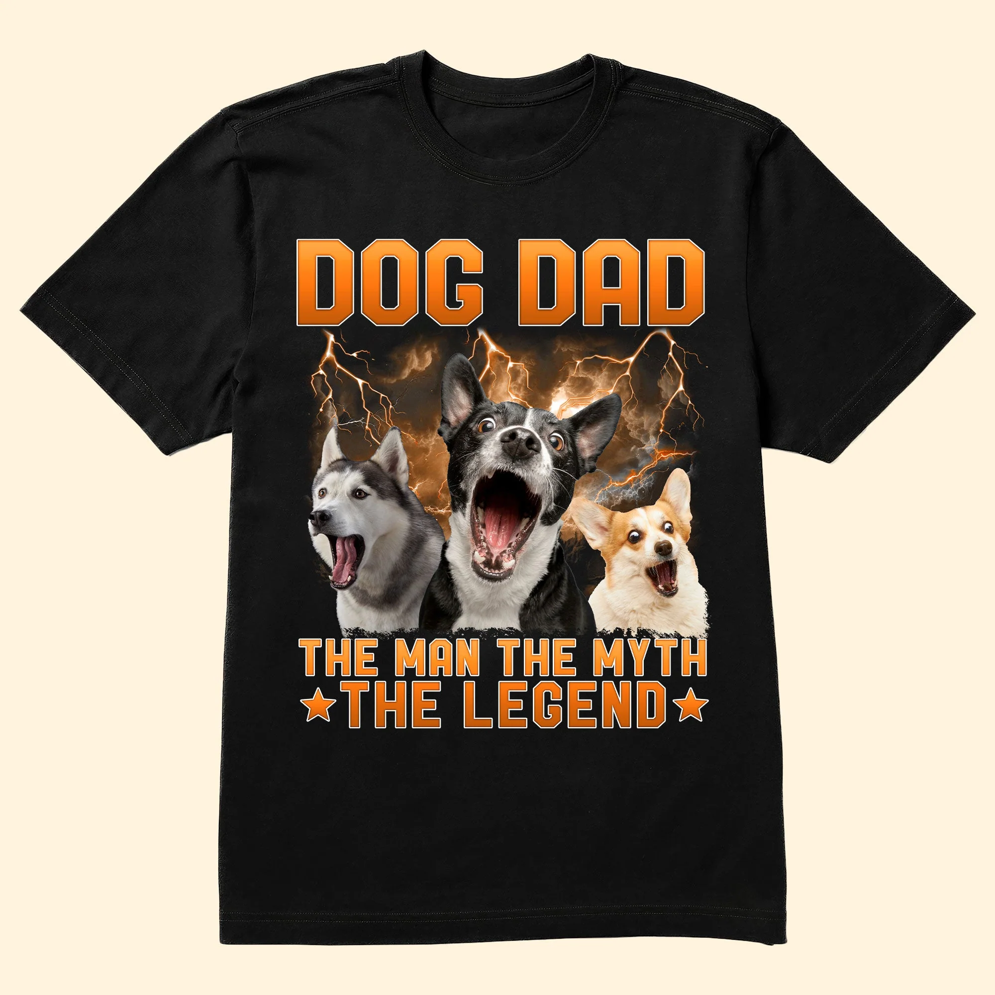 Dog Dad The Man The Myth The Legend - Personalized Photo Shirt - Image 2
