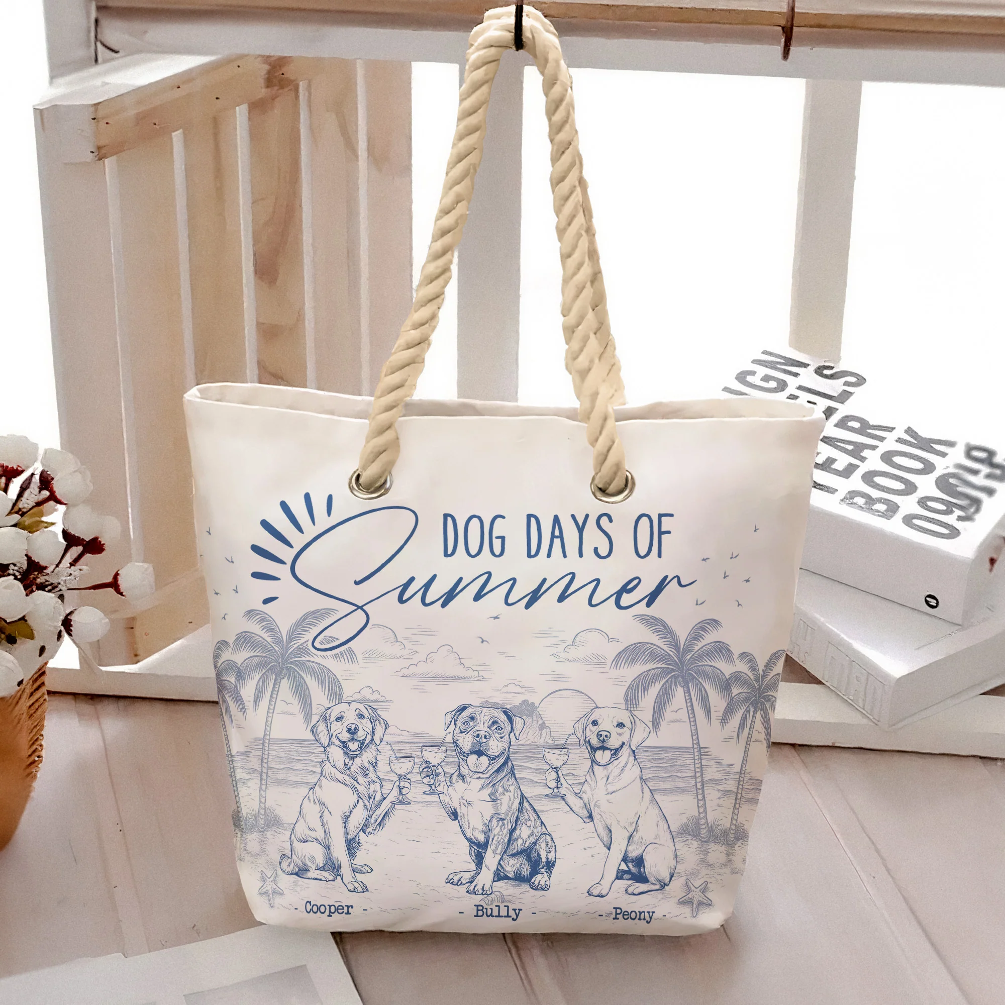 Dog Days Of Summer - Personalized Beach Bag - Image 4