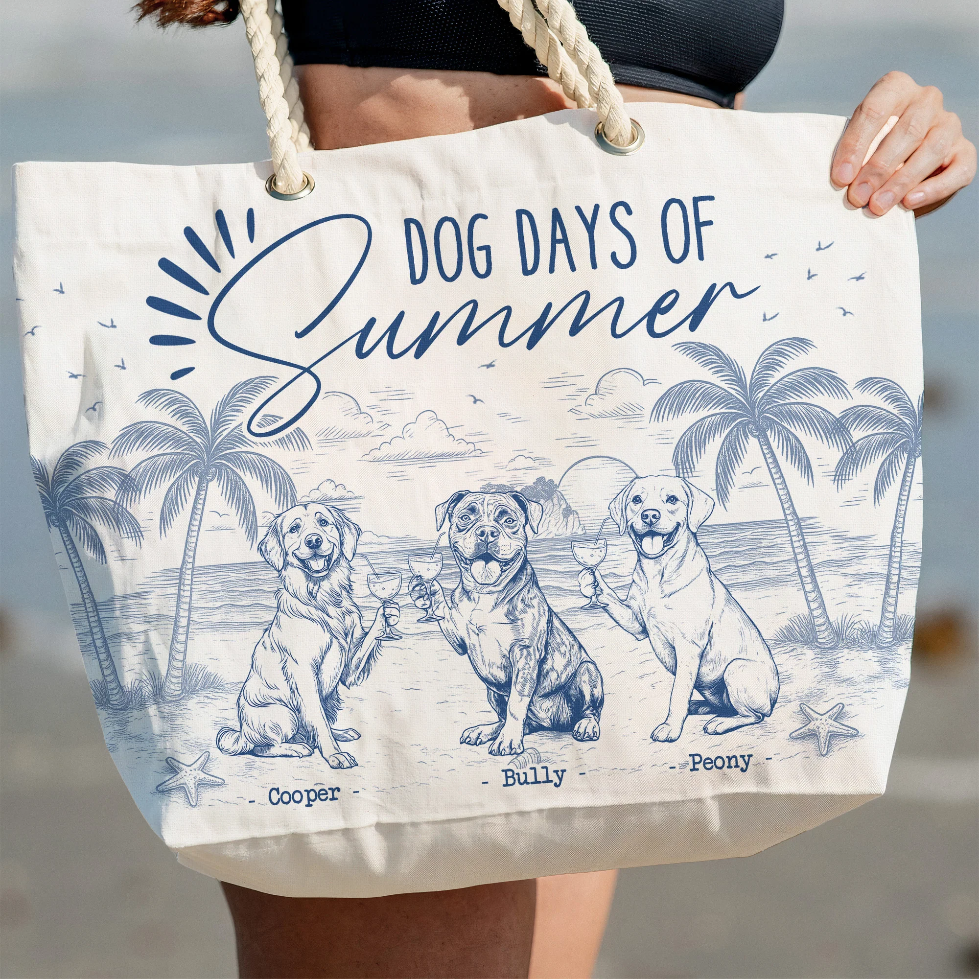 Dog Days Of Summer - Personalized Beach Bag - Image 5