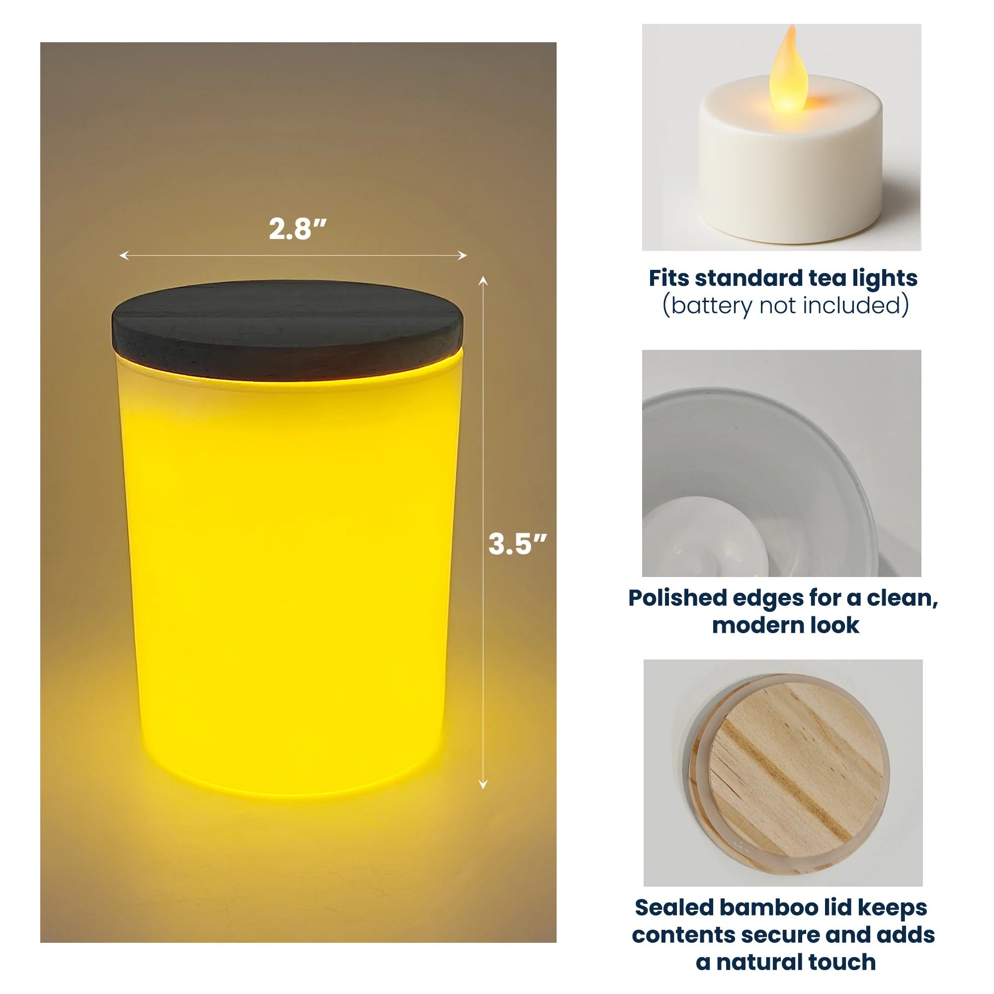 Dog Loss I'll Be Waiting At The Rainbow Bridge - Personalized LED Tea Light Holder - Image 6