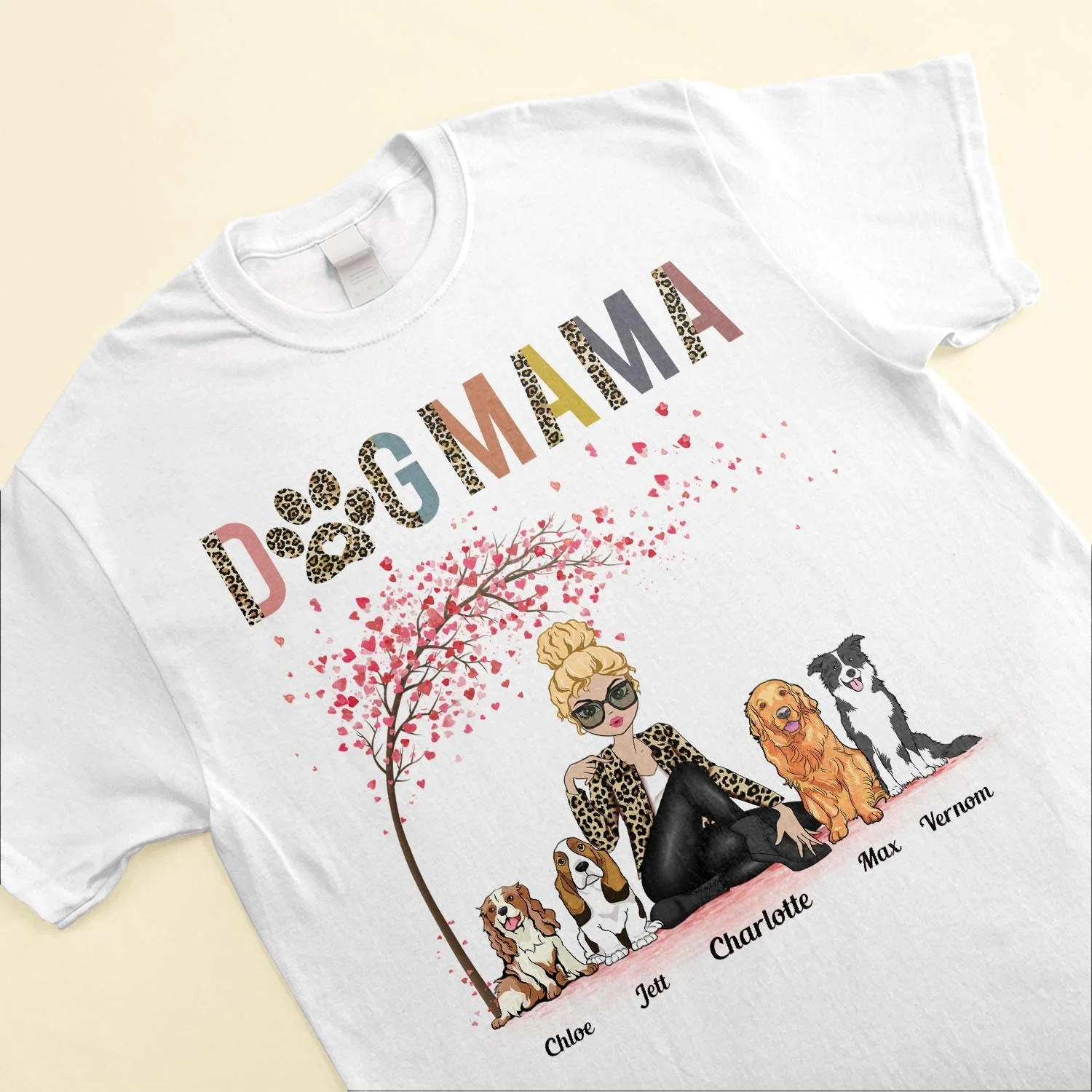 Dog Mama - Personalized Shirt - Birthday Gift For Dog Lovers, Dog Mom, Dog Mama, Dog Owners - Image 3