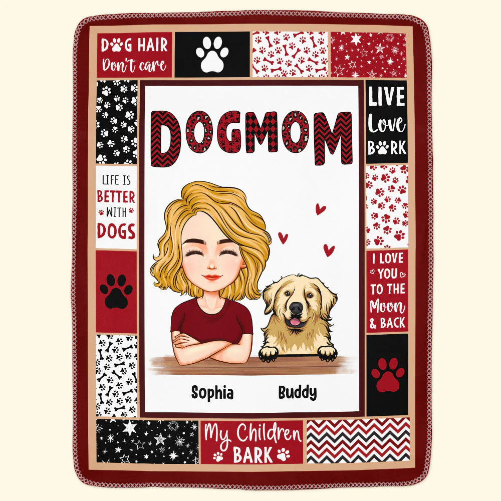 Dog Mom - Dog Dad - Personalized Dog Mom Blanket - Image 5