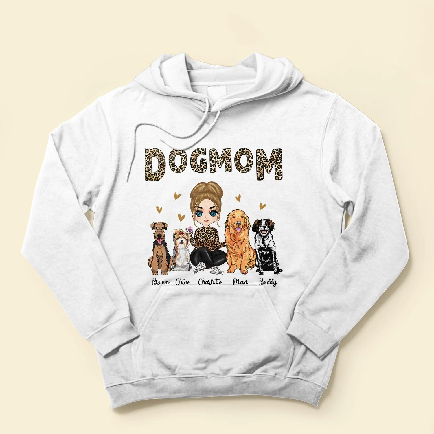 Dog Mom Leopard Design  - Personalized Shirt - Image 4