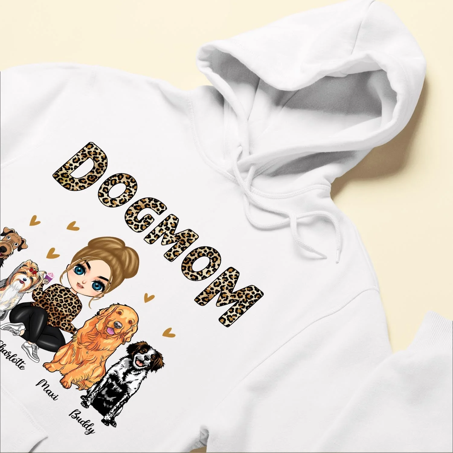 Dog Mom Leopard Design  - Personalized Shirt - Image 6