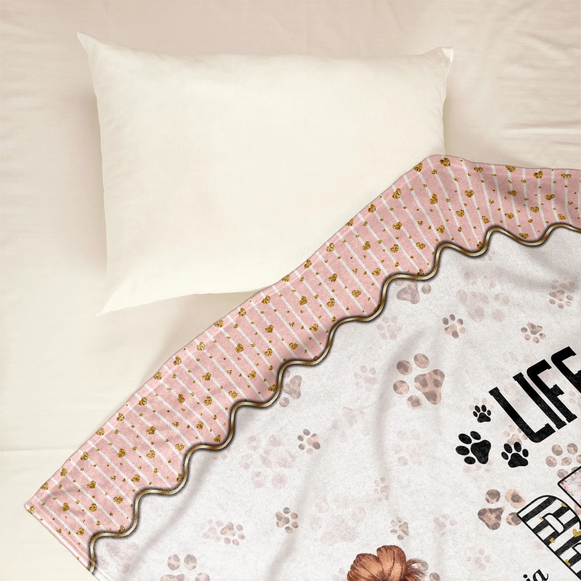 Dog Mom Life Is Better With Dogs - Personalized Blanket - Birthday Mother's Day Gift For Mom, Wife, Dog Mom - Image 2