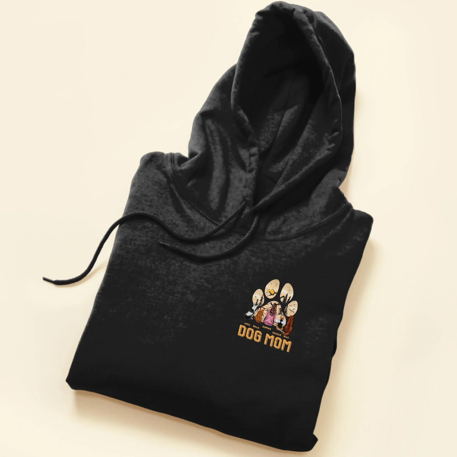 Dog Mom Paw Mountain View Vintage - Personalized Shirt - Image 5