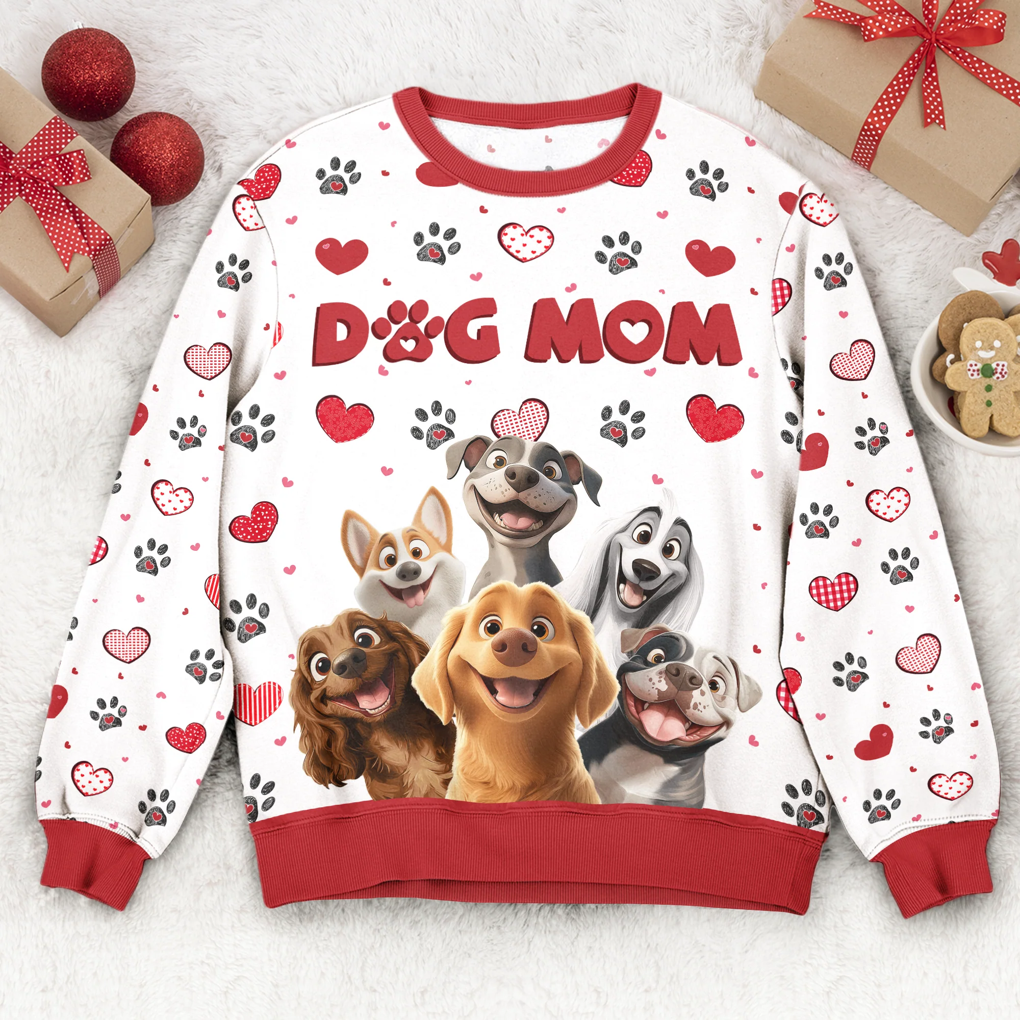 Dog Mom - Personalized 3D Printed Sweatshirt - Image 2