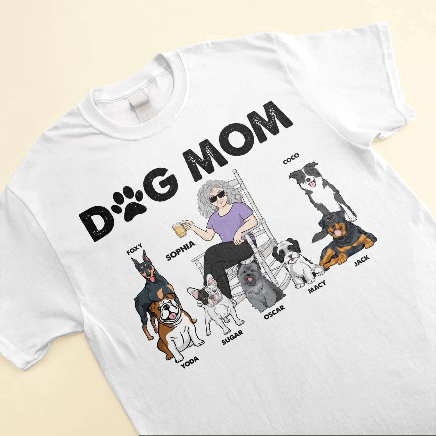 Dog Mom - Personalized Shirt - Birthday, Funny, Mother's Day Gift For Her, Woman, Girl, Dog Mom, Dog Mama, Fur Mama - Image 3