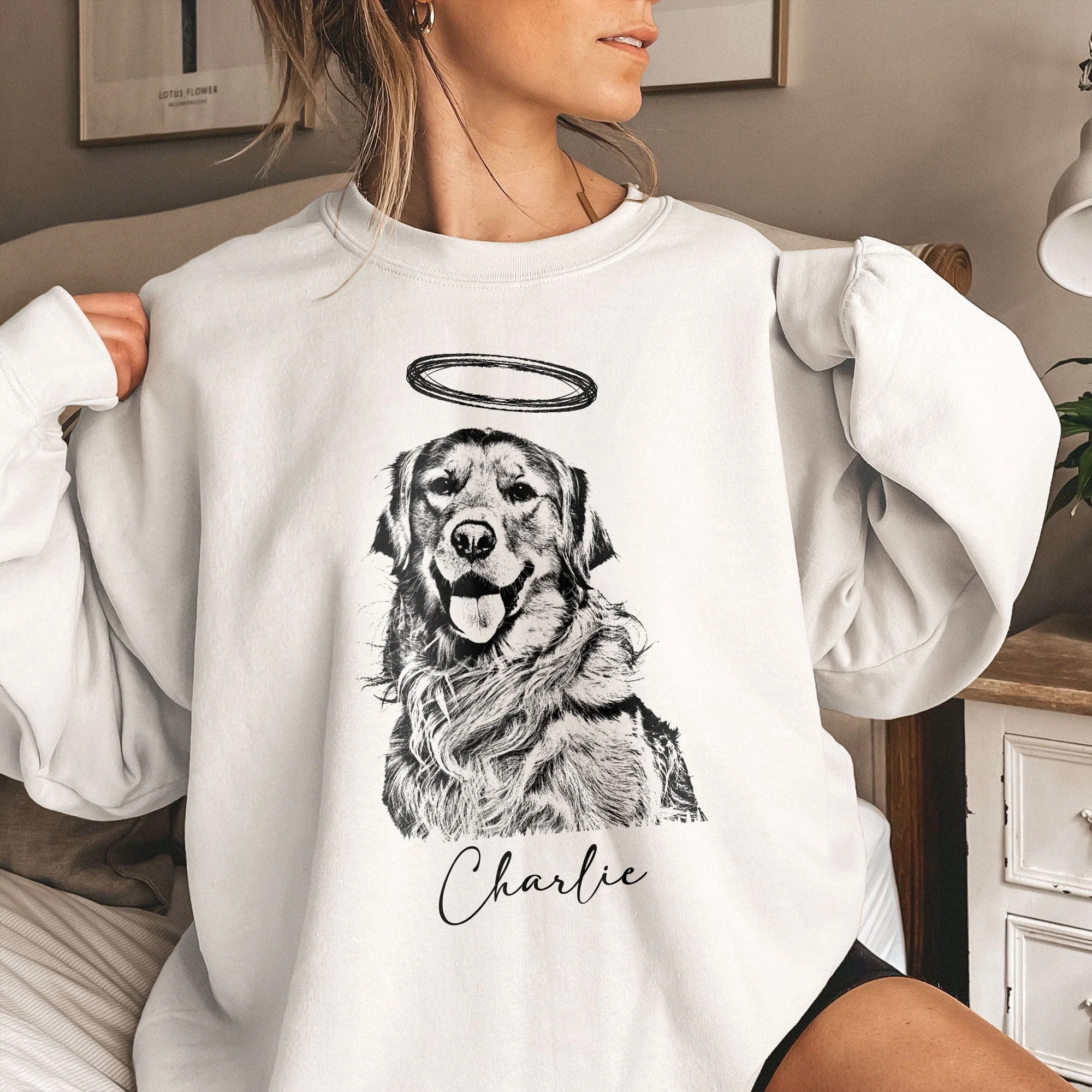 Dog Photo & Name Loss Of Dog - Personalized Photo Shirt - Image 6