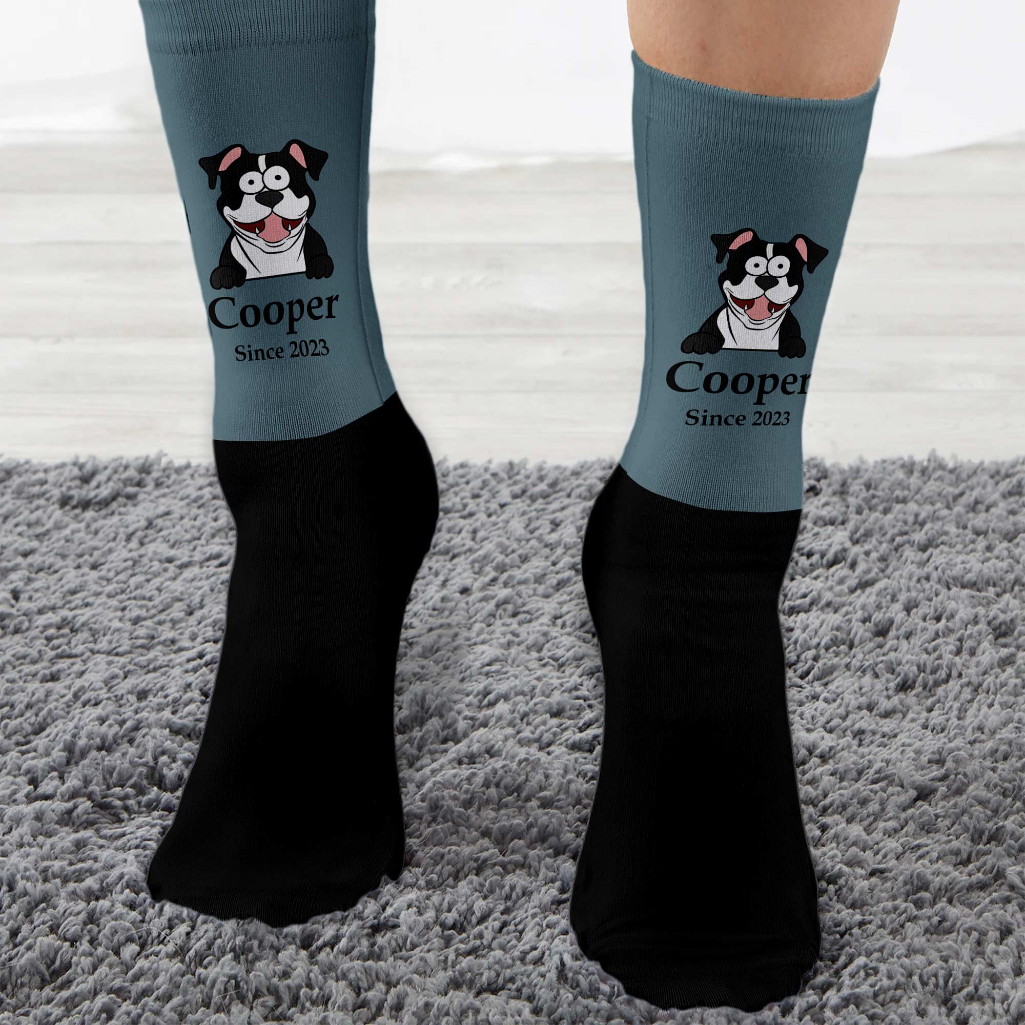 Dog Portrait - Personalized Crew Socks - Image 4