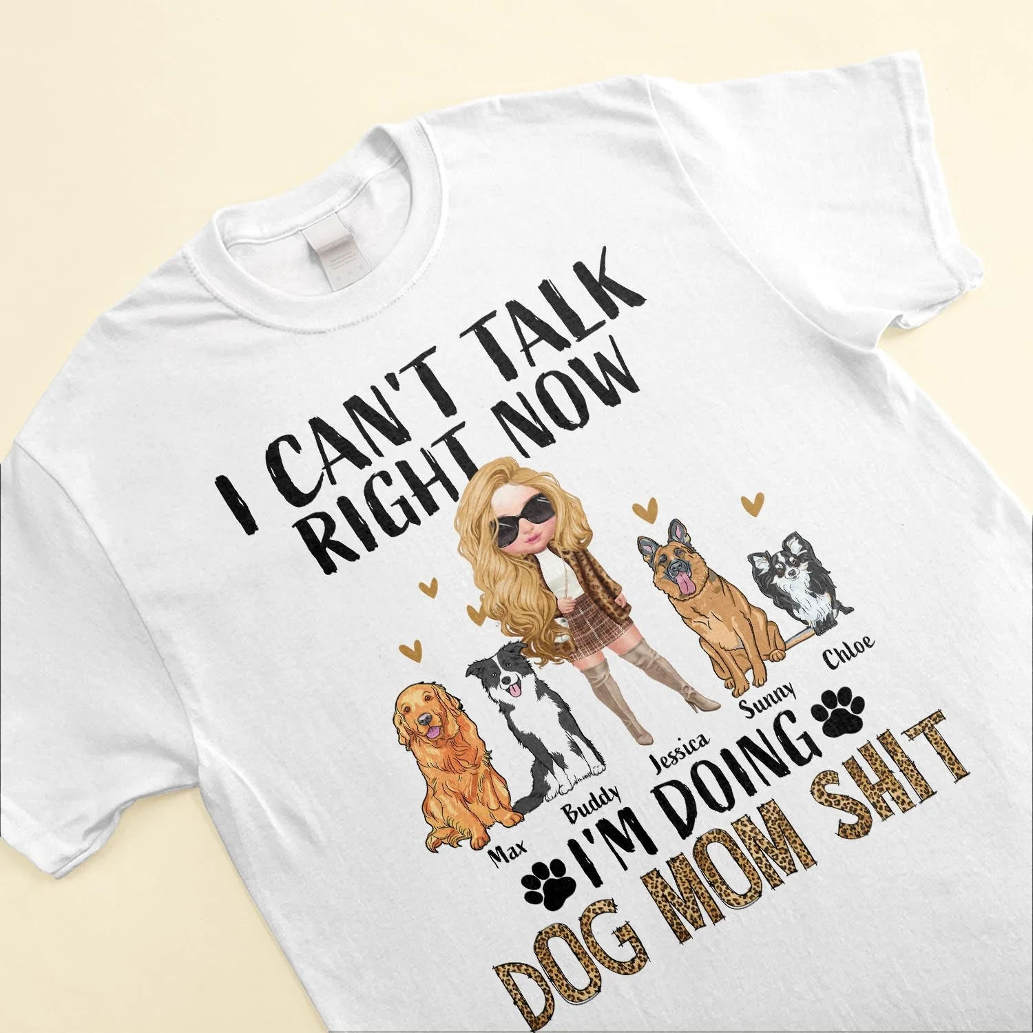 Doing Dog Mom Shit - Personalized Shirt - Birthday Gift For Her, Girl, Woman, Dog Mom, Dog Lover - Image 3