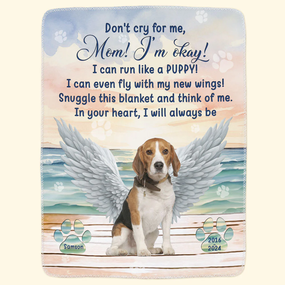 Don't Cry For My Pet Loss - Personalized Photo Blanket - Image 7