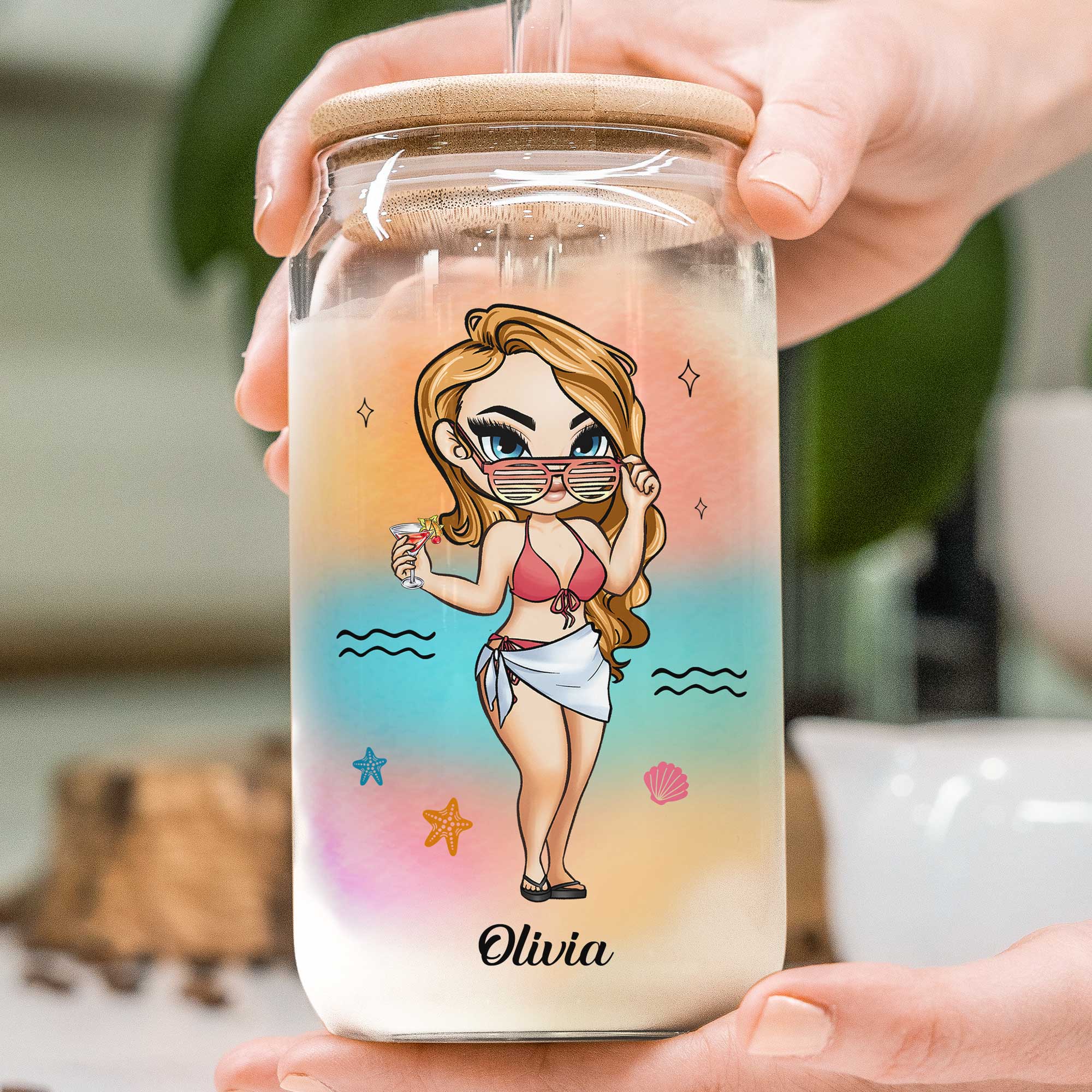 Don't Let This Cute Face Fool You - Personalized Clear Glass Cup - Image 2