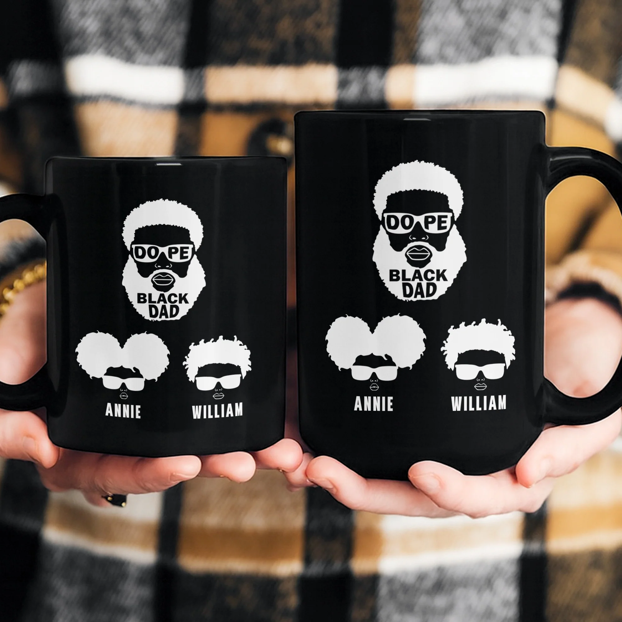 Dope Black Dad, Dope Black Father Black Mug Ver - Father's Day Gift - Personalized Mug - Image 4