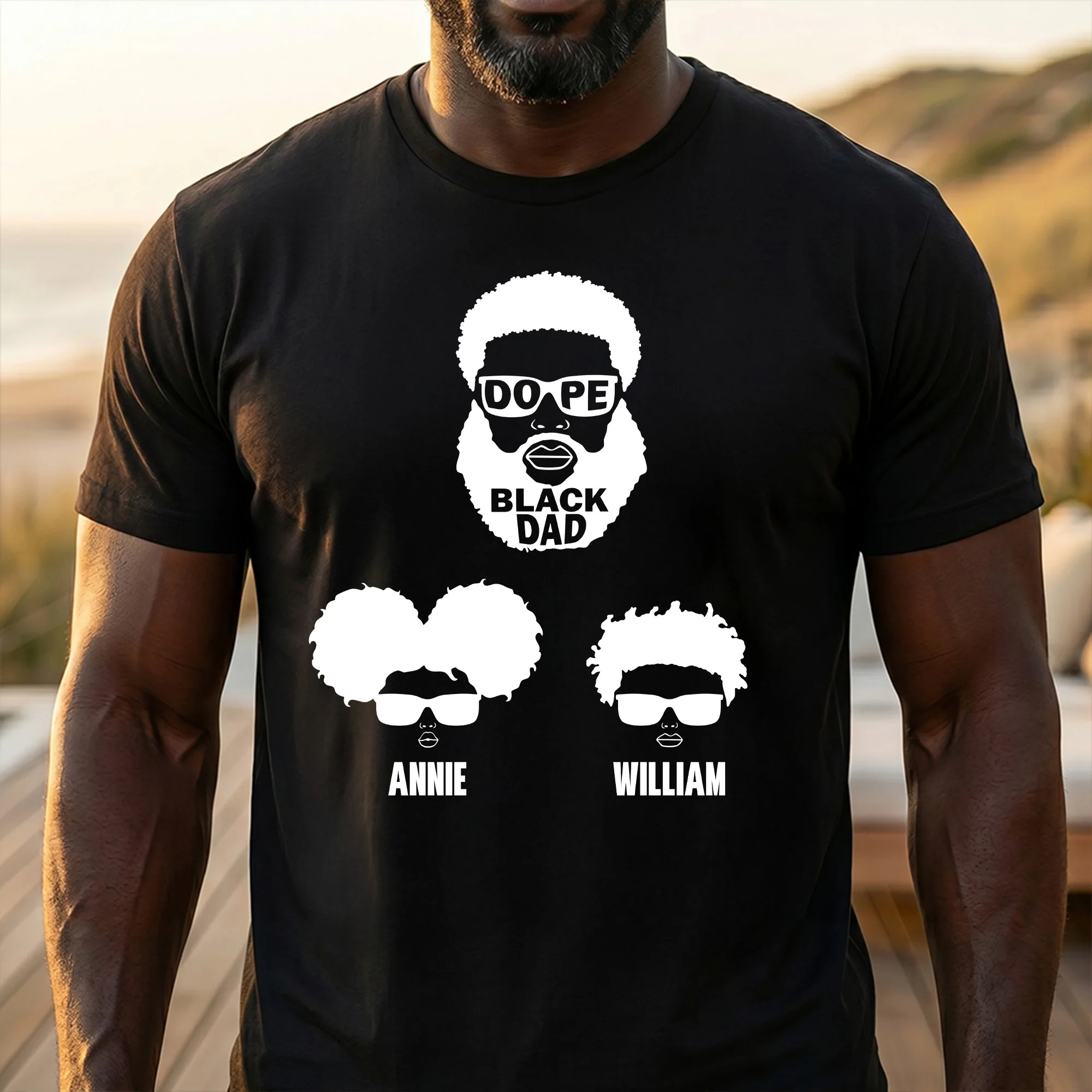 Dope Black Dad, Dope Black Father - Father's Day Gift - Personalized Shirt - Image 2