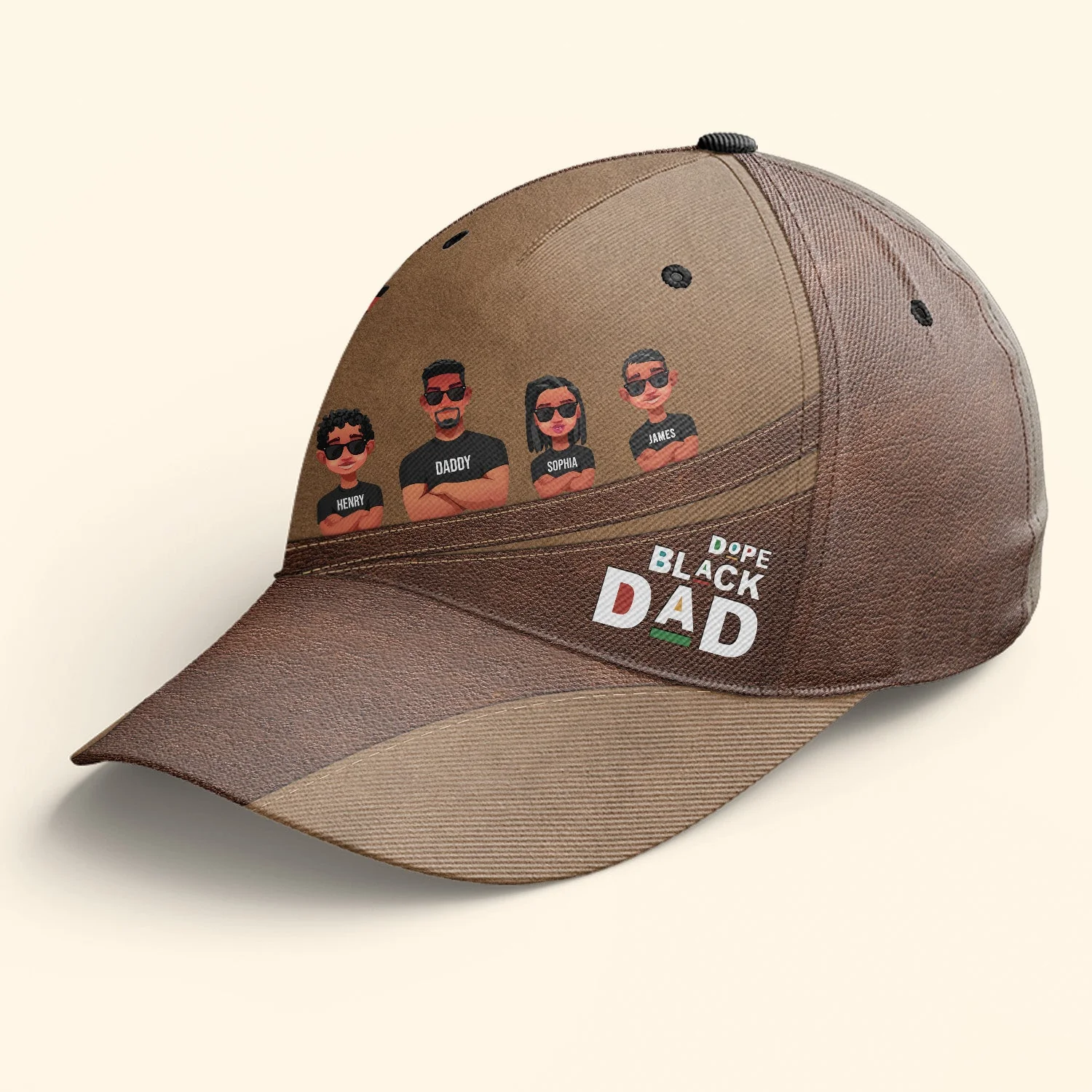 Dope Black Dad - Personalized Classic Cap - Image 5