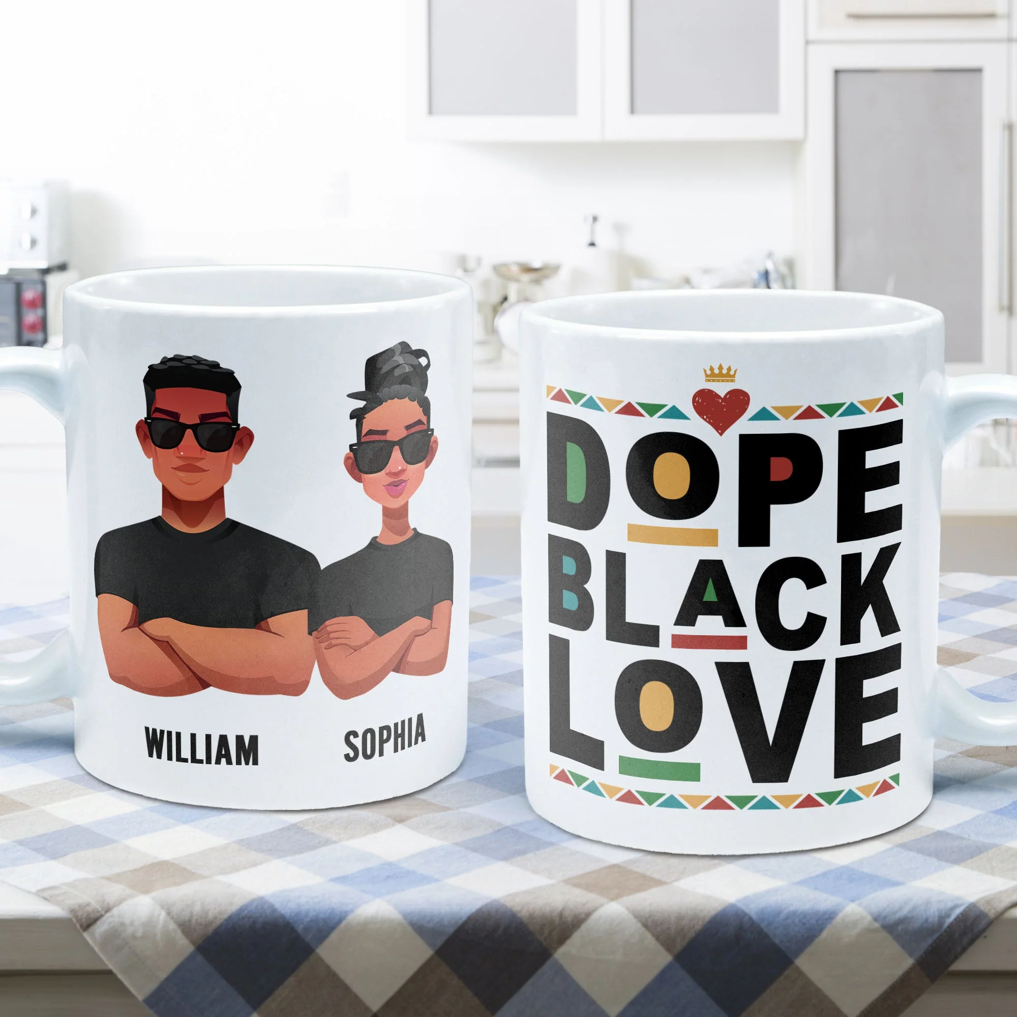 Dope Black Love - Personalized Mug - Image 5