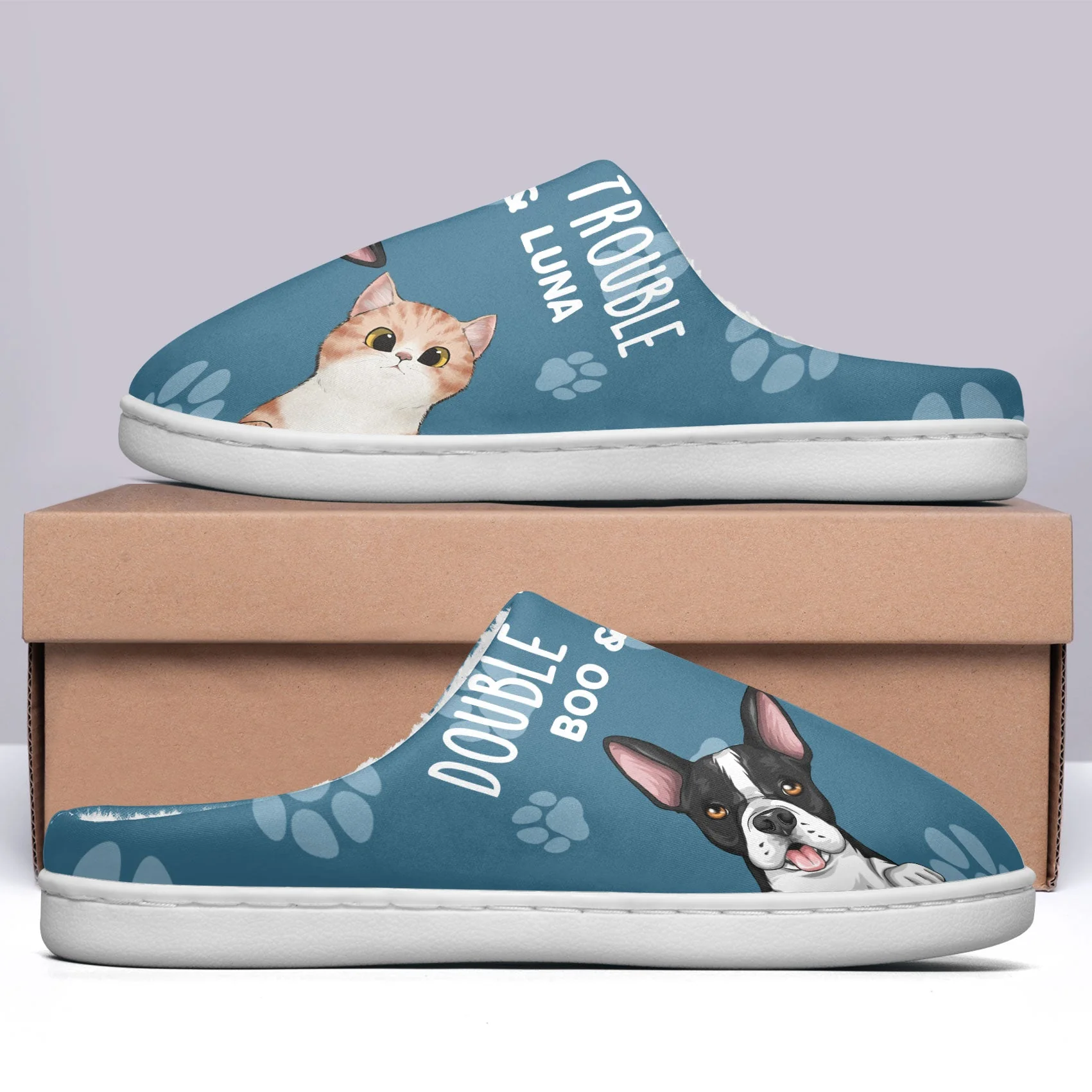 Double Trouble - Personalized Slippers - Image 2