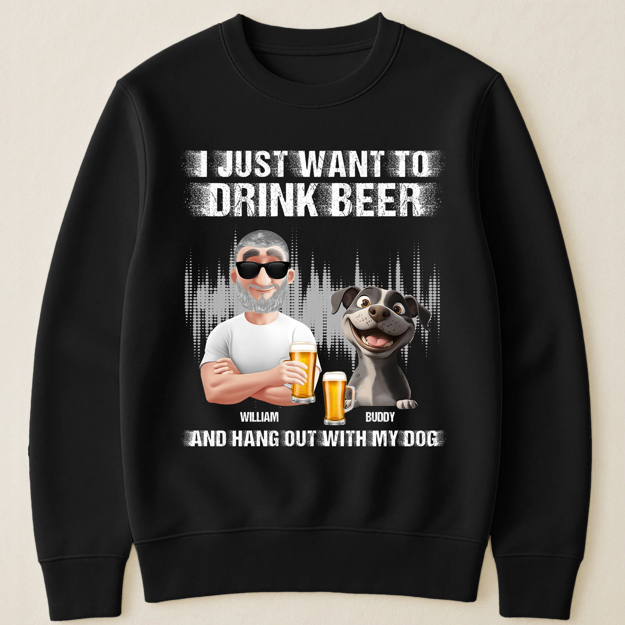 Drink Beer And Hang Out With My Dog - Personalized Shirt - Image 3