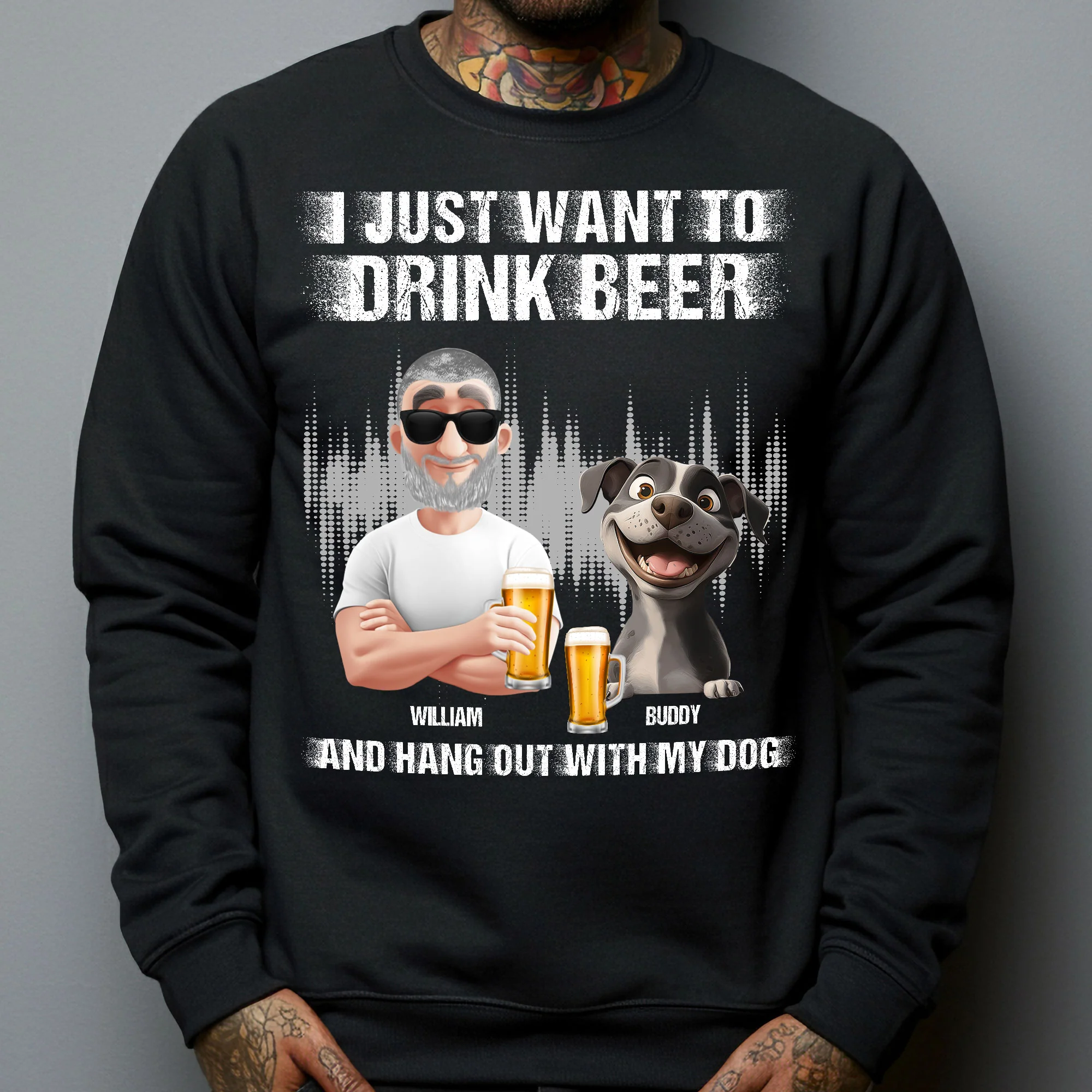 Drink Beer And Hang Out With My Dog - Personalized Shirt - Image 4