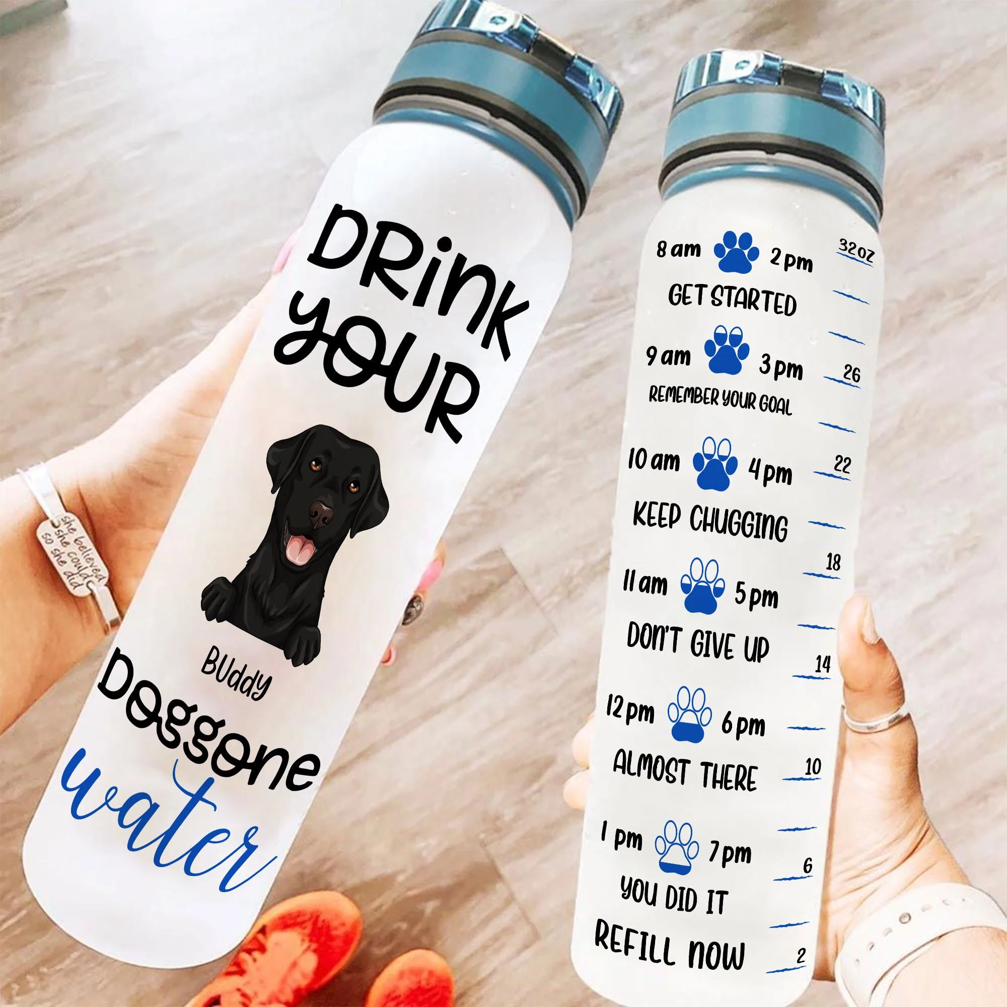 Drink Your Dog Gone Water - Personalized Water Tracker Bottle - Image 4