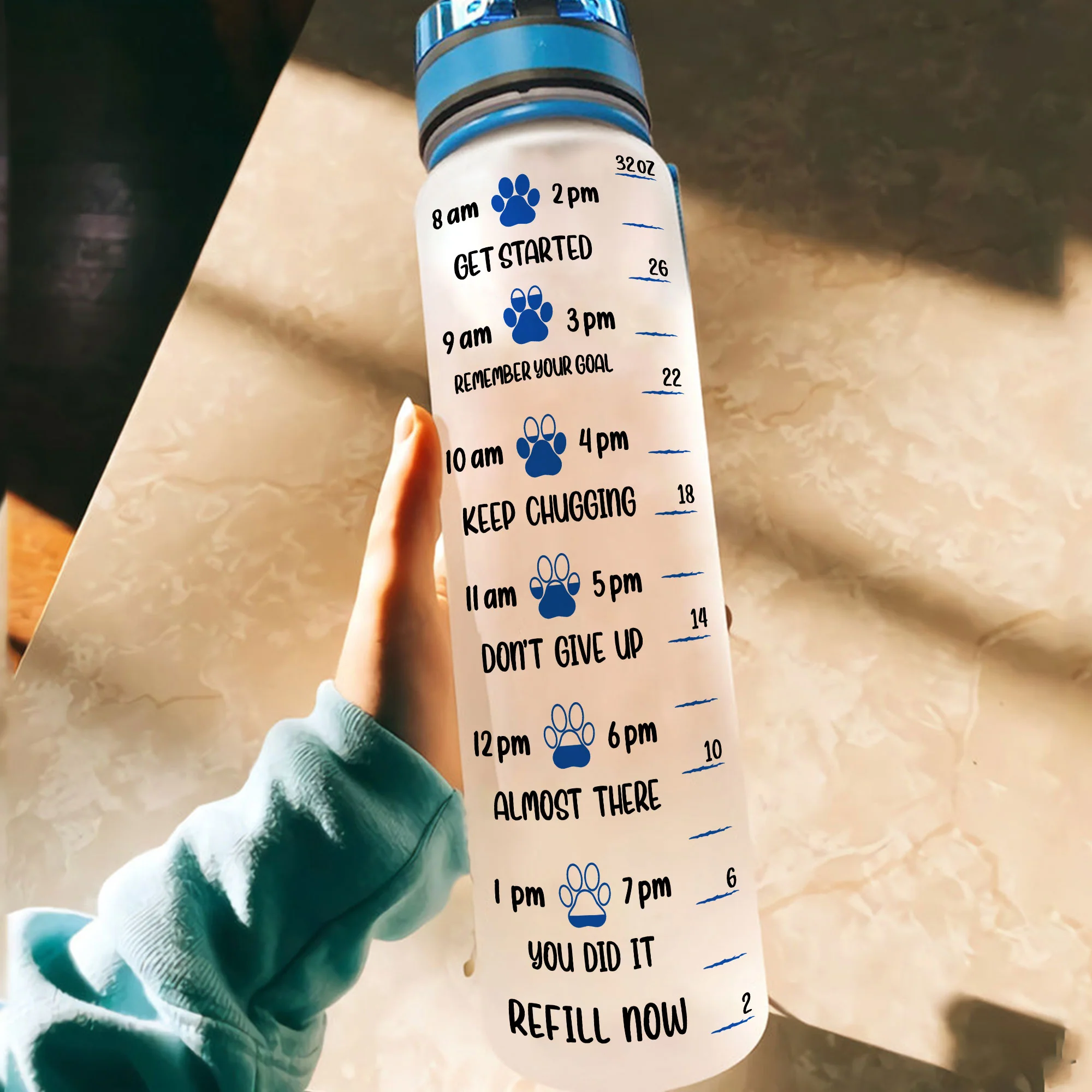 Drink Your Doggone Water - Personalized Water Bottle With Time Marker - Image 3