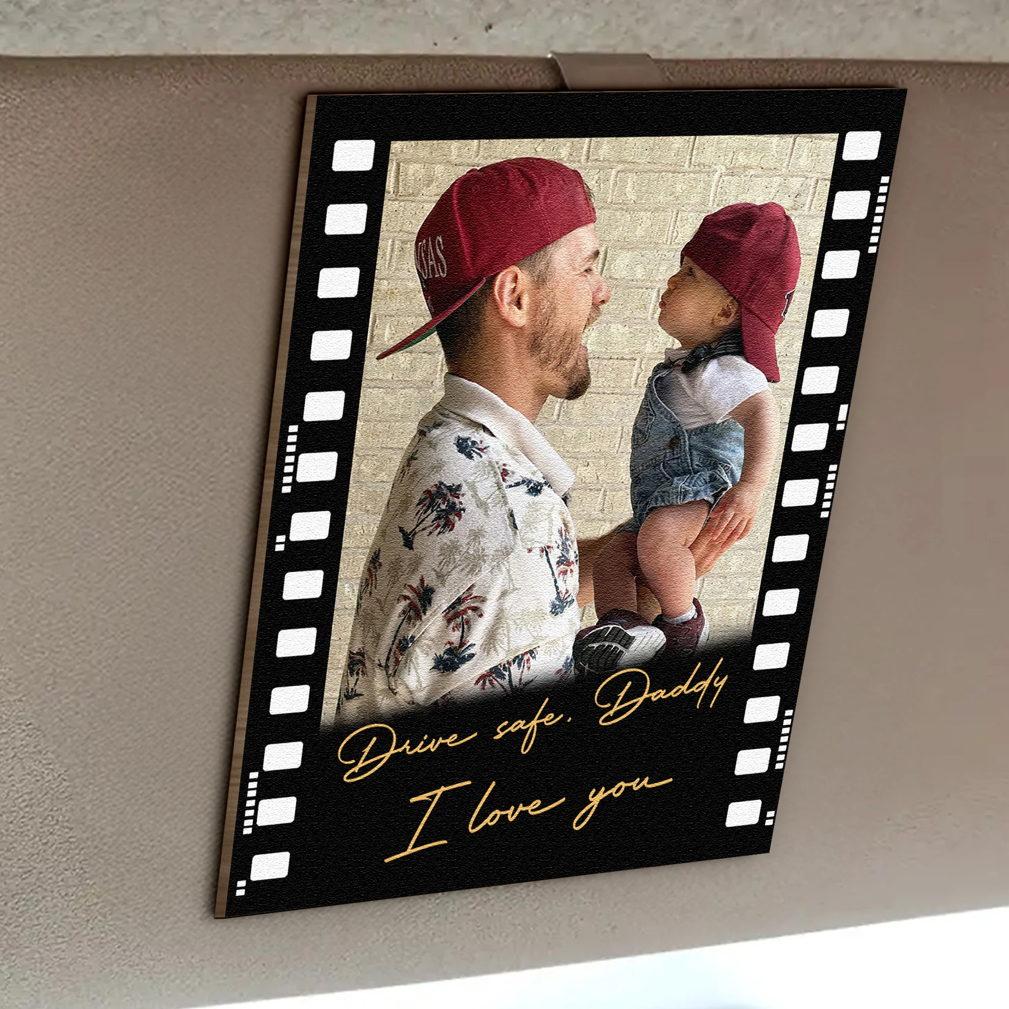 Drive Safe Daddy Father's Day Gift For Dad, Husband - Personalized Car Visor Clip - Image 4