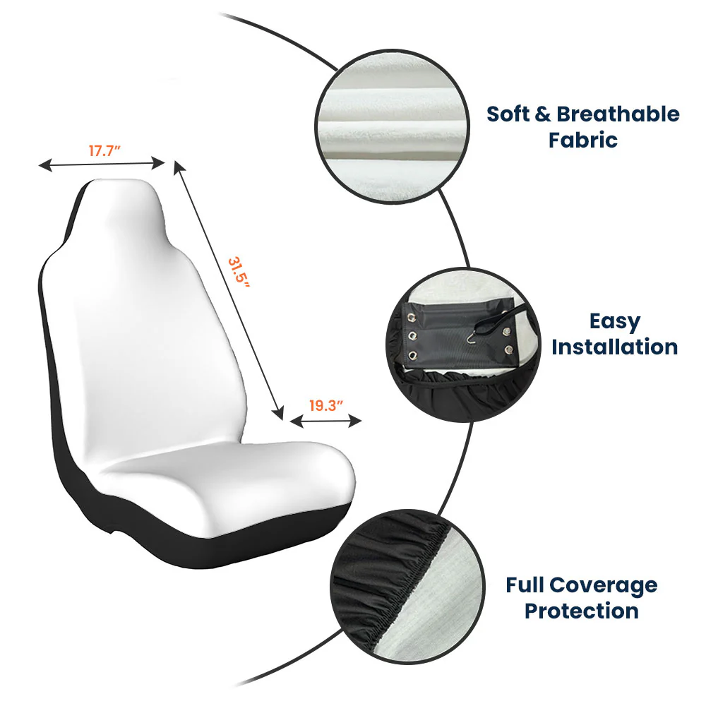 Drive Safe, Daddy, Grandpa, Mommy, Grandma With Cute Kids - Personalized Car Seat Cover - Image 8