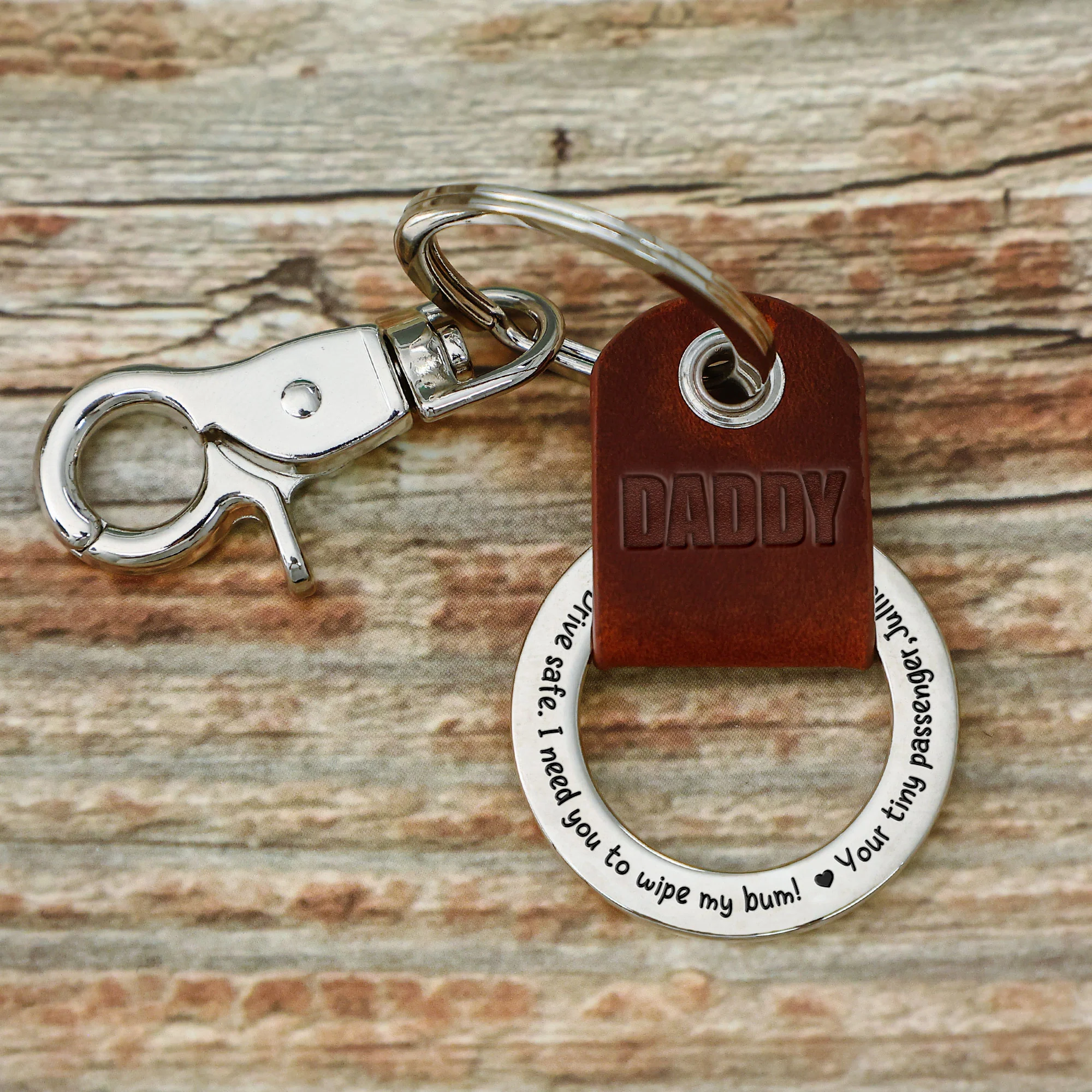 Drive Safe. I Need You To Wipe My Bum! - Personalized Coordinates Keychain - Image 5