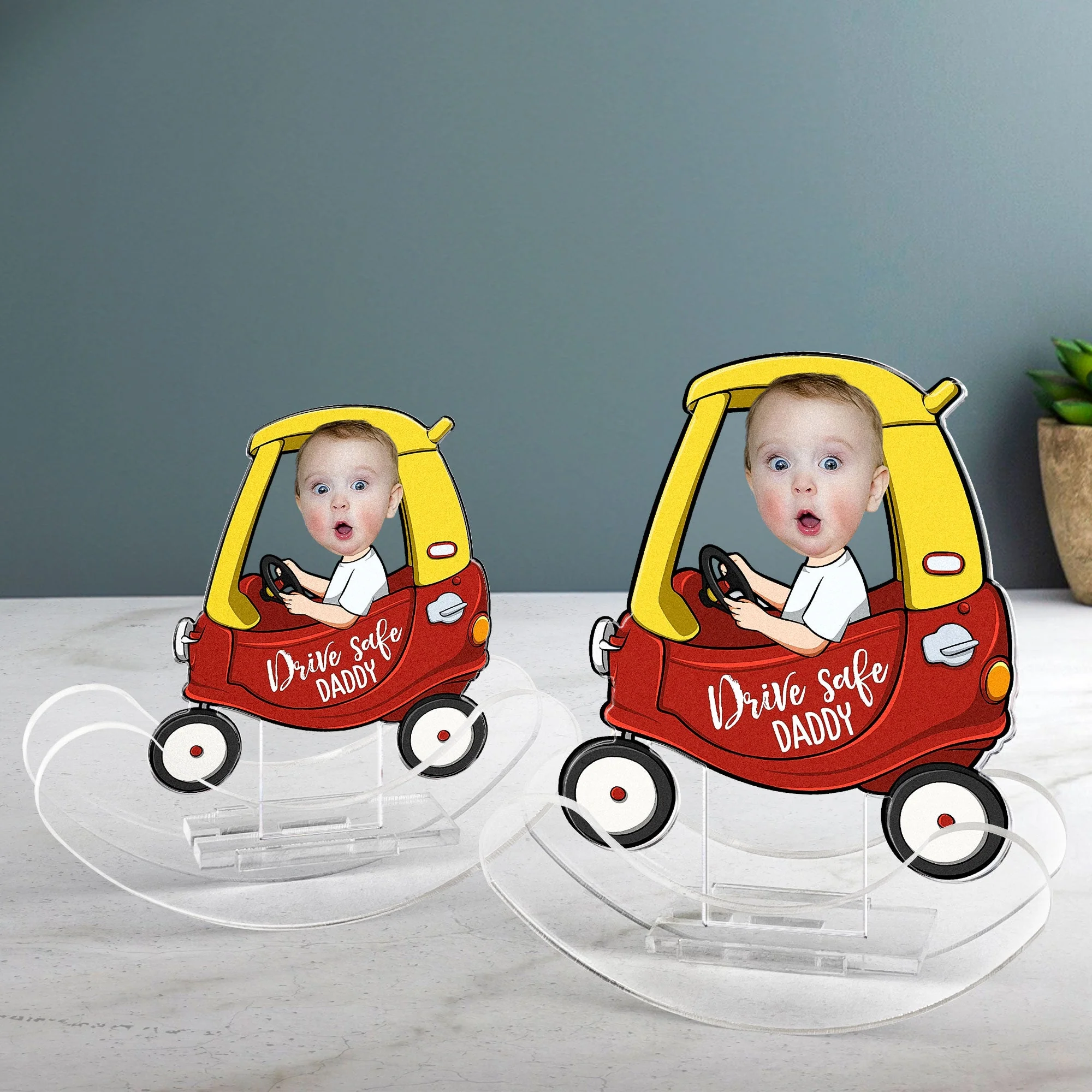 Drive Safe - Personalized Photo Acrylic Shaking Stand - Image 5