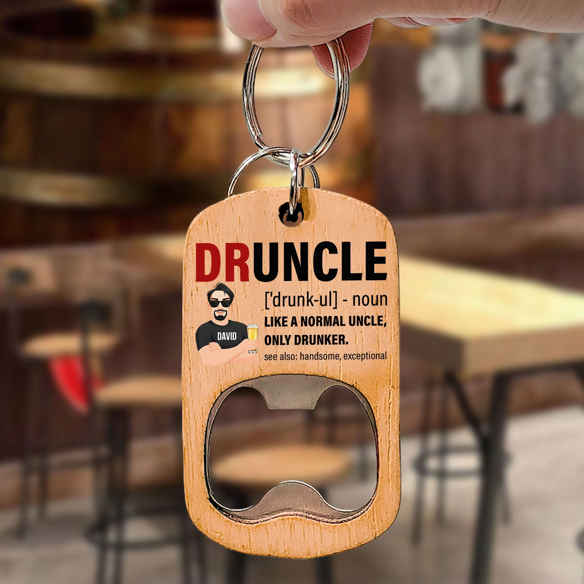 Druncle - Personalized Bottle Opener Keychain - Image 3