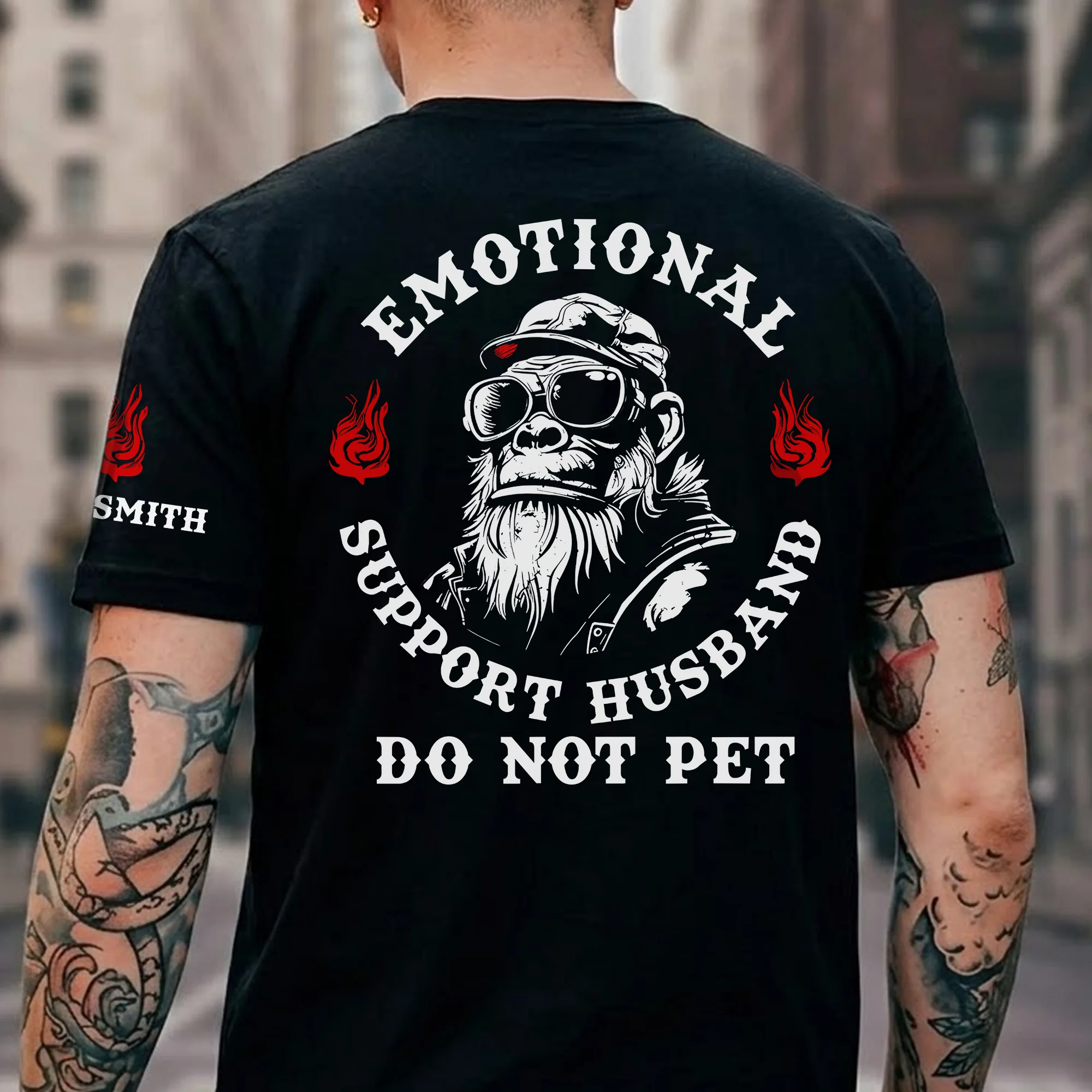 Emotional Support Husband Do Not - Funny Shirt For Him - Personalized Shirt - Image 4