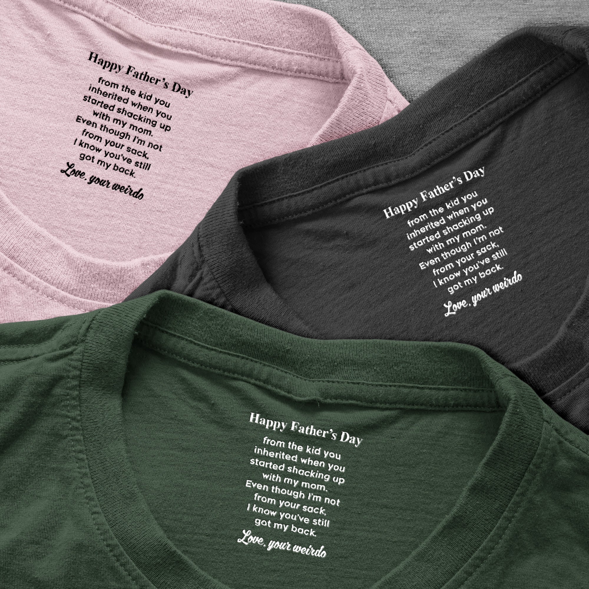 Even Though I’m Not From Your Sack - Fun Father's Day Hidden Message Gift For Step Father Dad - Personalized Shirt - Image 4