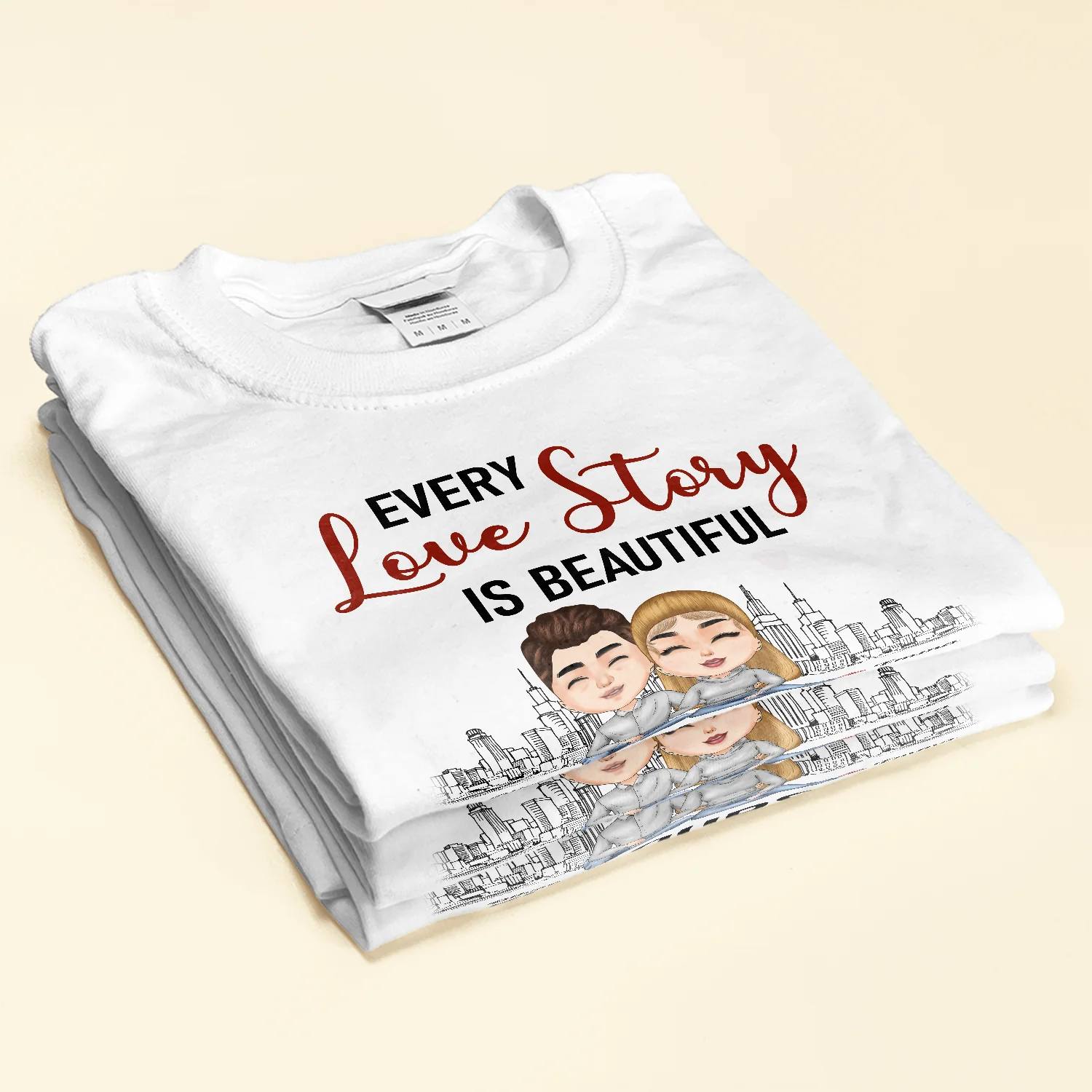 Every Love Story Is Beautiful But Ours Is The Best - Personalized Shirt - Anniversary, Valentine's Day, Birthday Gift For Couples, Lovers, Husband & Wife - Image 2